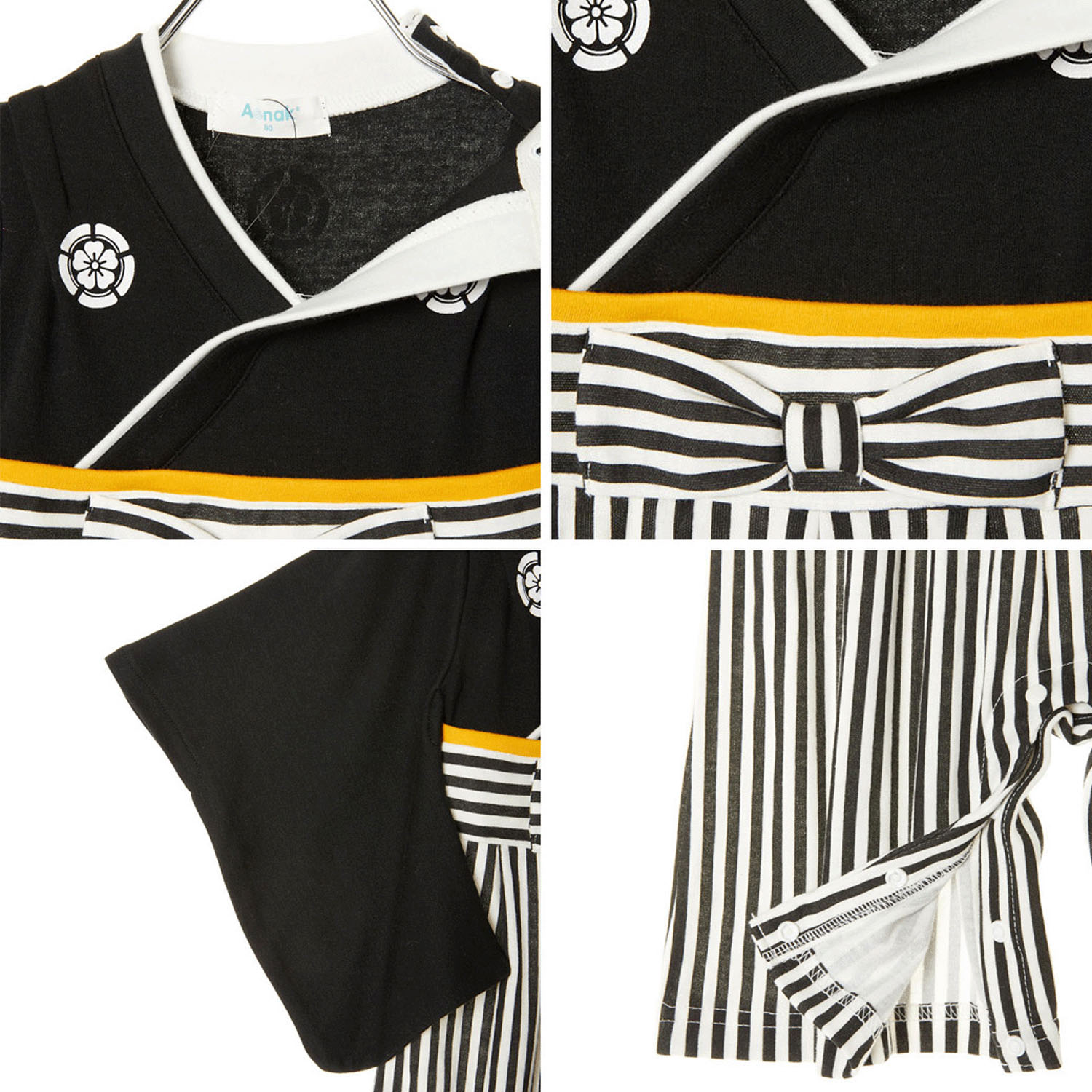 男児はかまロンパース 80cm - 画像4