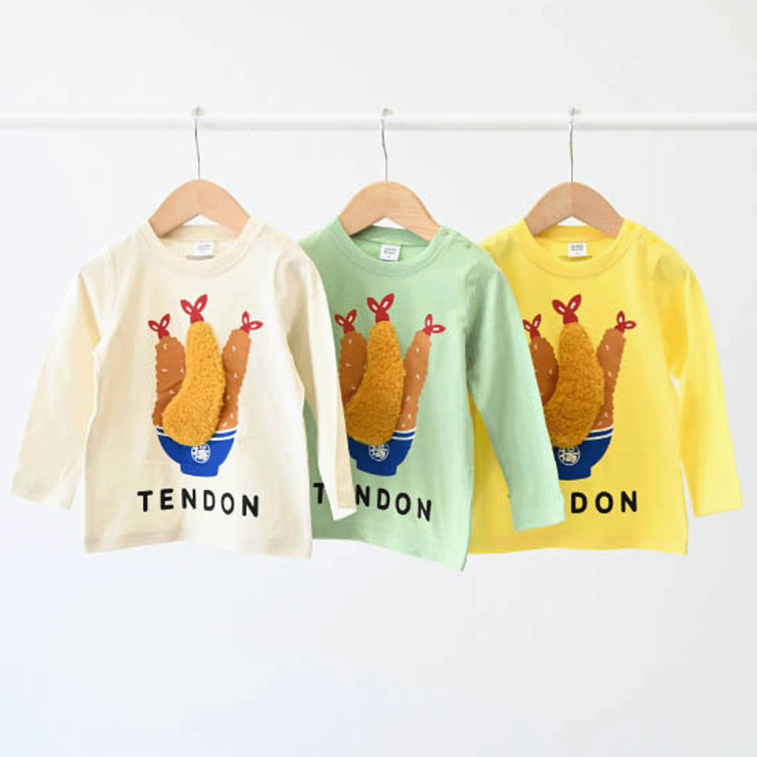 メガ海老天 ロングTシャツ - 画像1