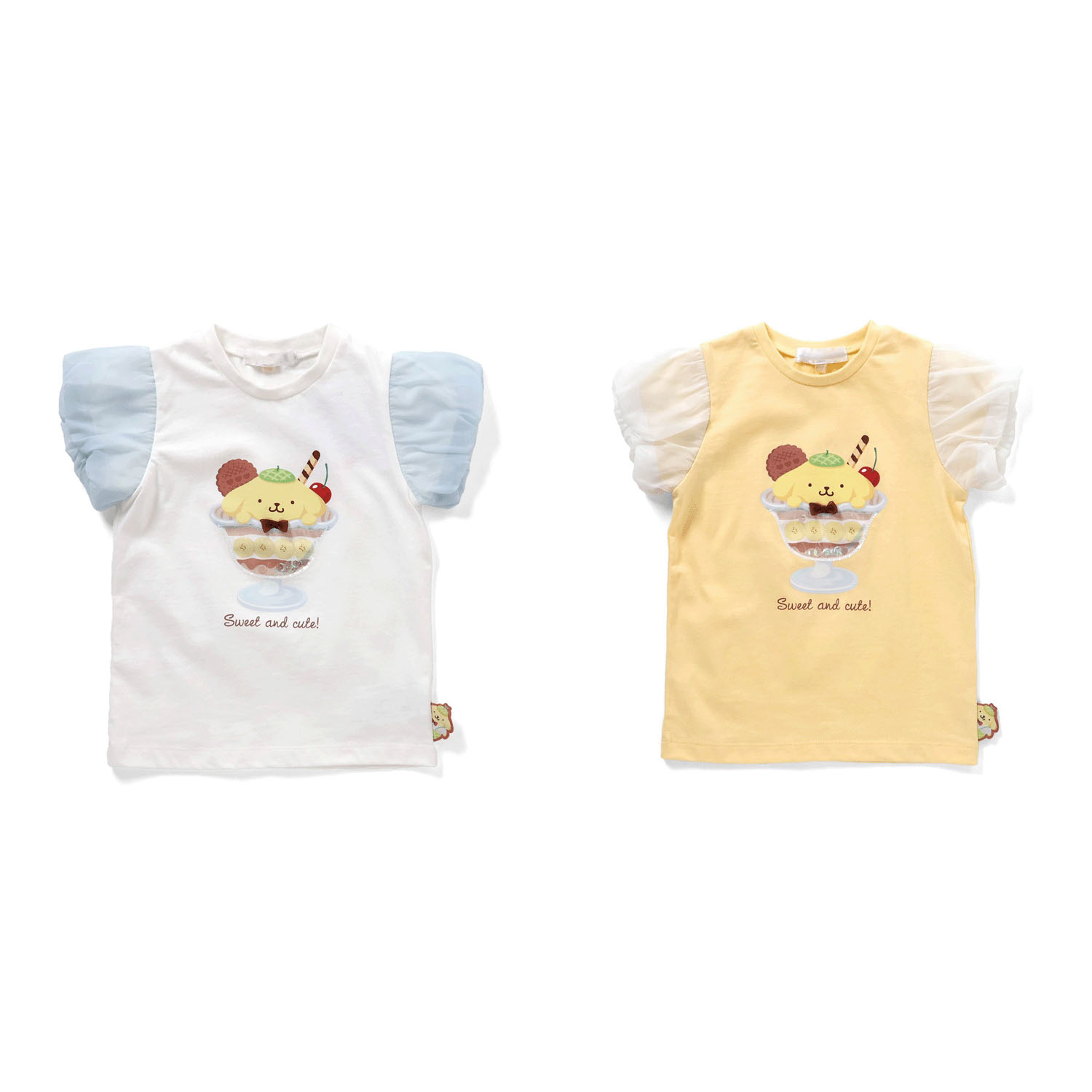 ポムポムプリン パフスリーブTシャツ - 画像1