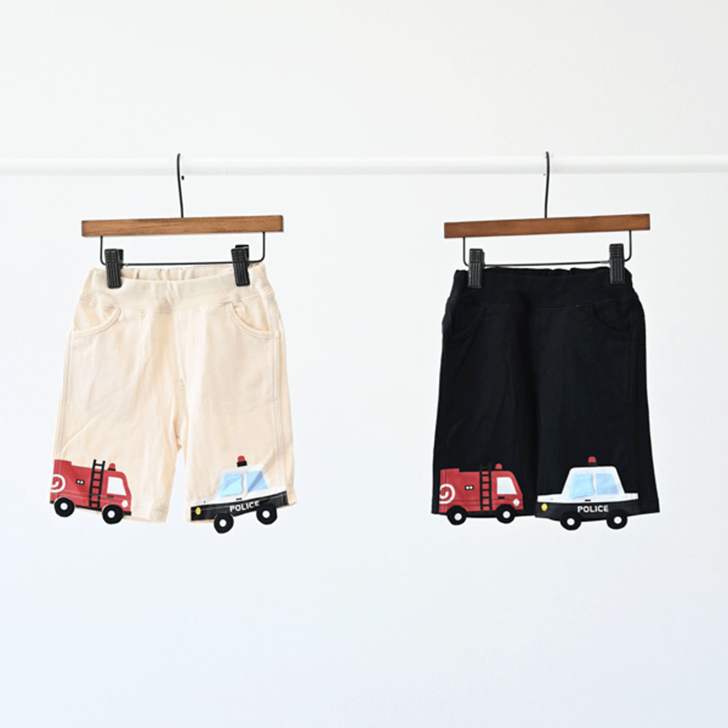 働く車ハーフパンツ