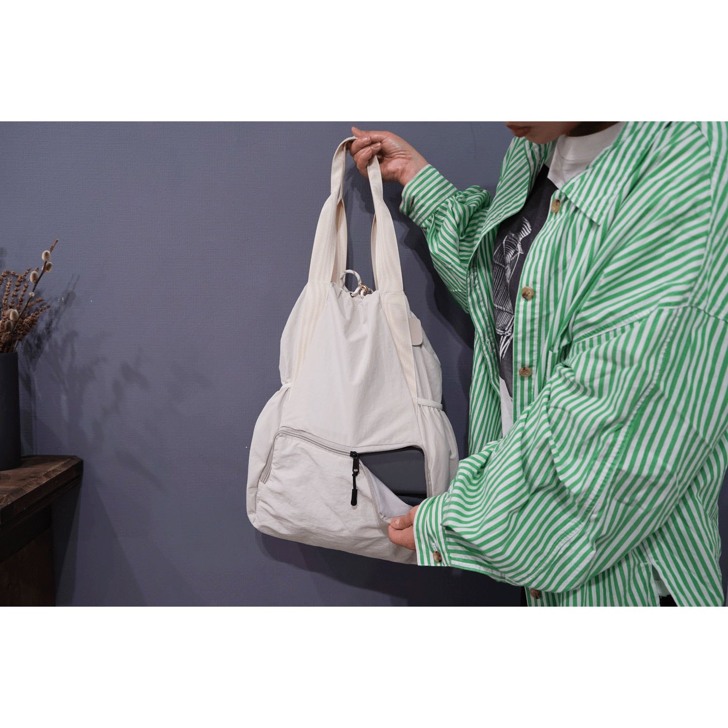 テイクミー Today 2WAY トート ホワイト - 画像7