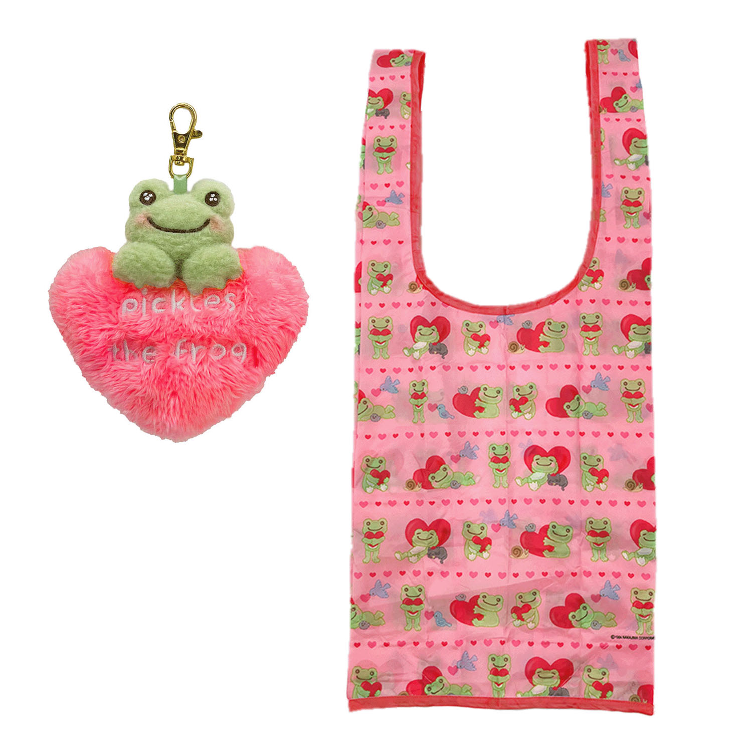 ピクルス スマイルハート ぬいぐるみエコバッグ - 画像1