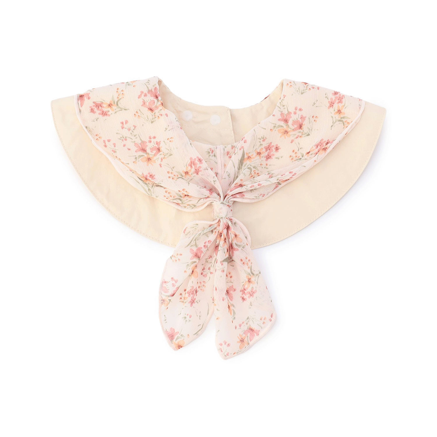 花柄シフォンスカーフスタイ - 画像1