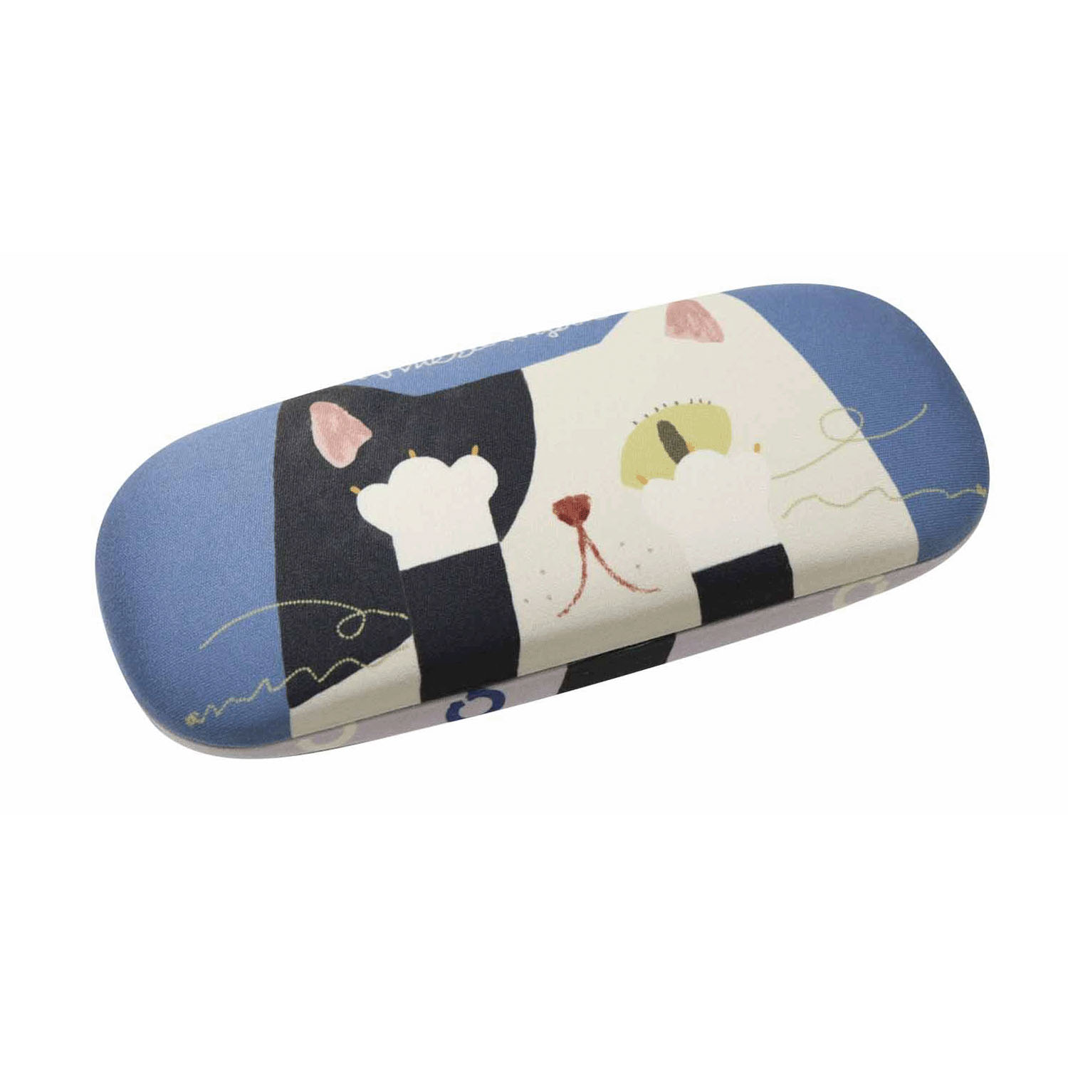 メガネケース 見えるにゃん ブルー - 画像1