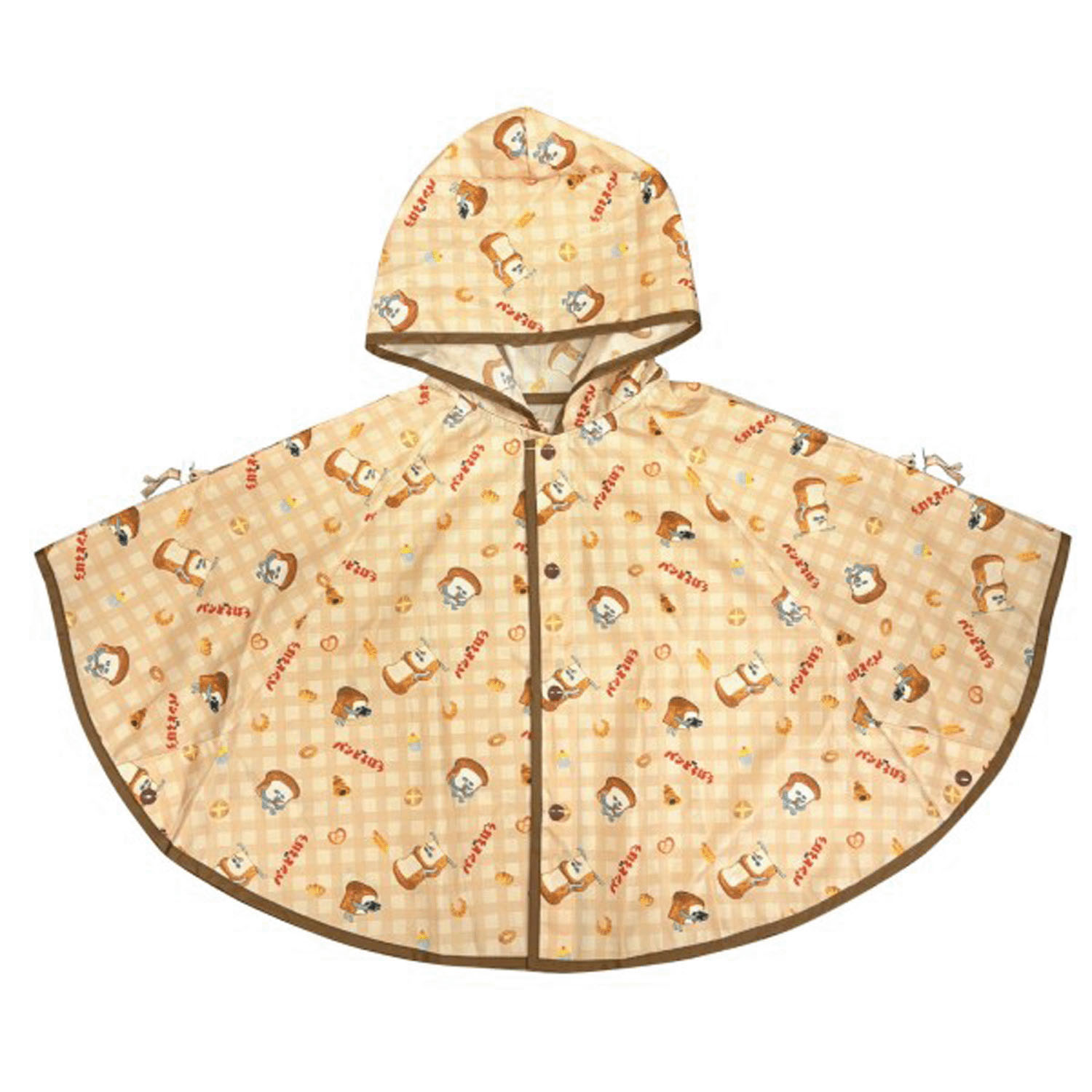 パンどろぼう レインポンチョ ブラウン - 画像1