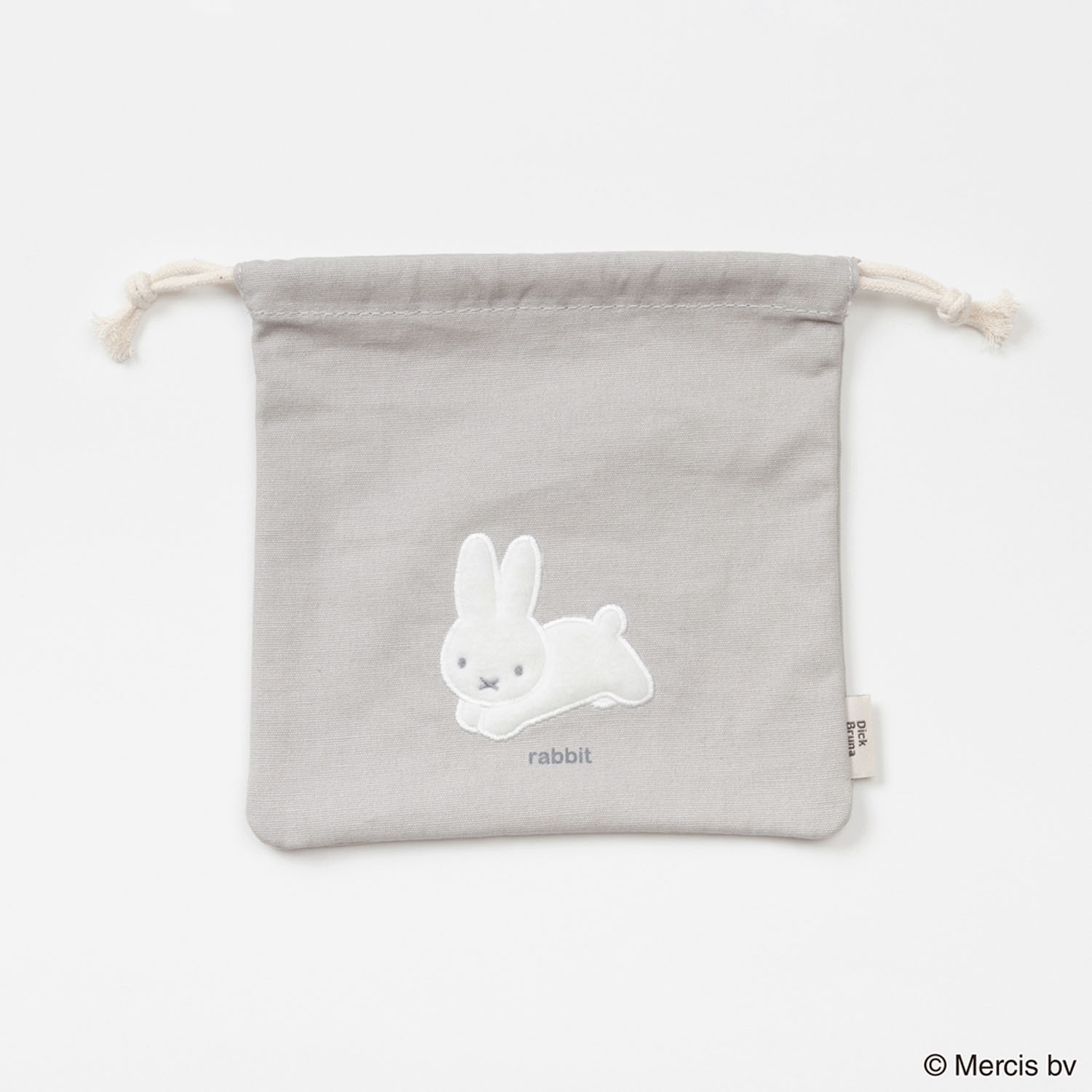 BRUNA FLUFFY APPLIQUE巾着 ウサギ - 画像1