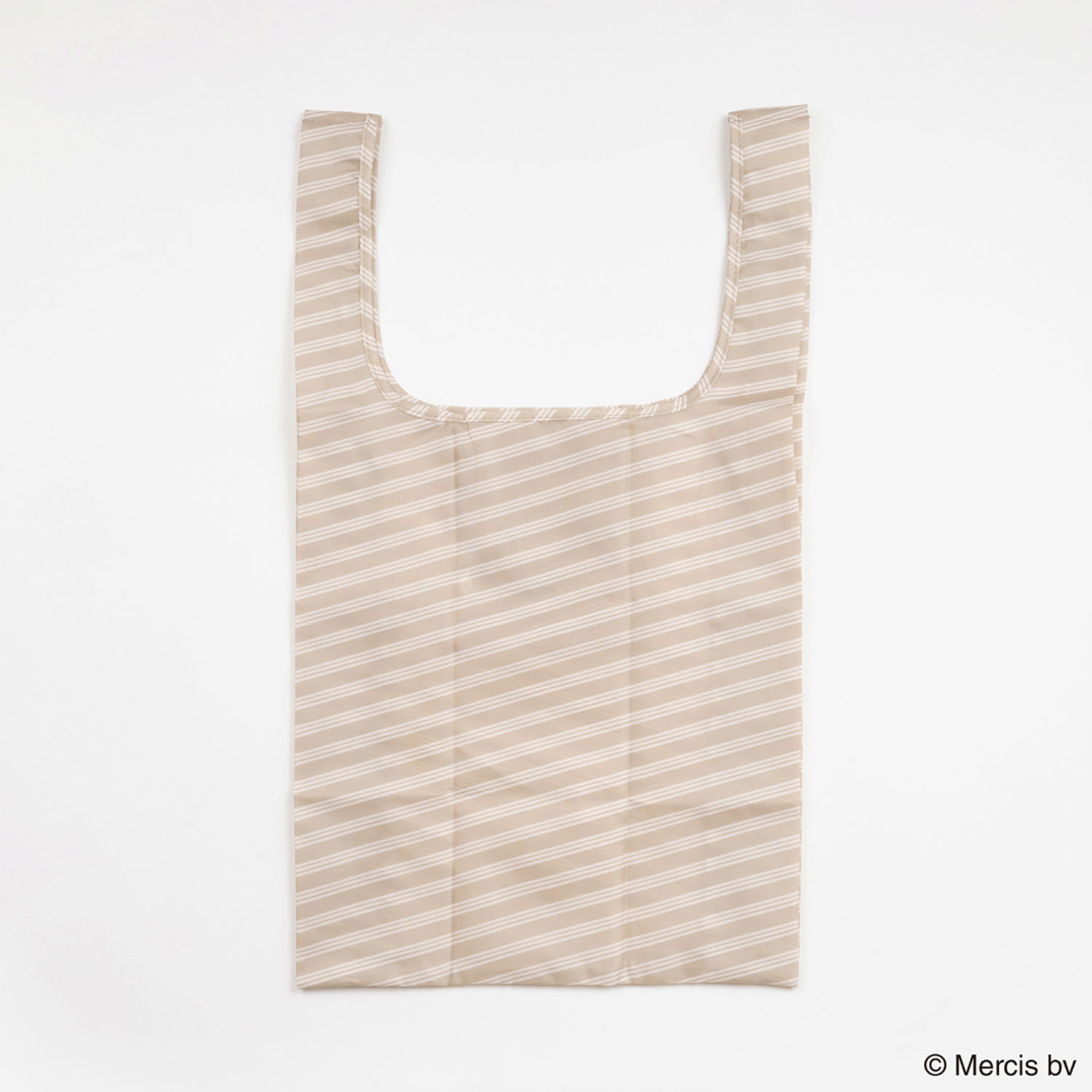 ミッフィー ショッピングバッグS フェイスストライプ ベージュ - 画像2