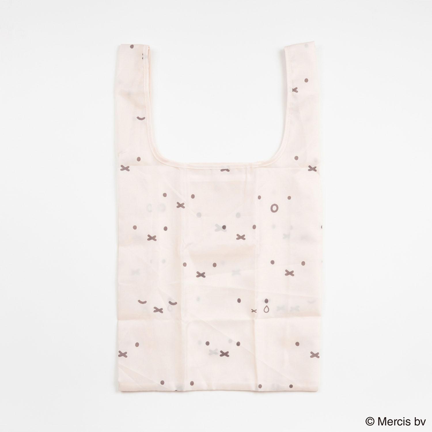 ミッフィー ショッピングバッグS フェイスパターン アイボリー - 画像1