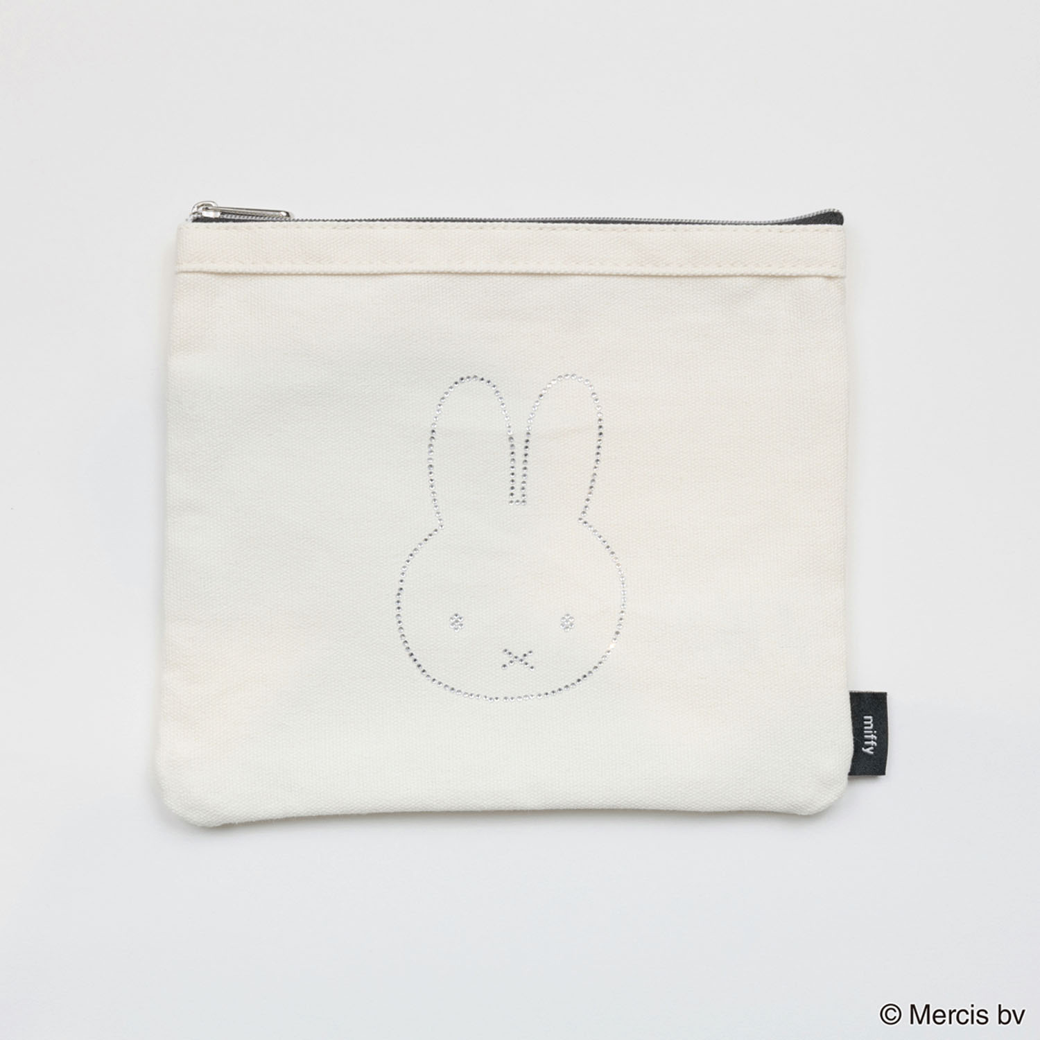 miffy BRUNA RHINE STONE フラットポーチ ミッフィー - 画像1