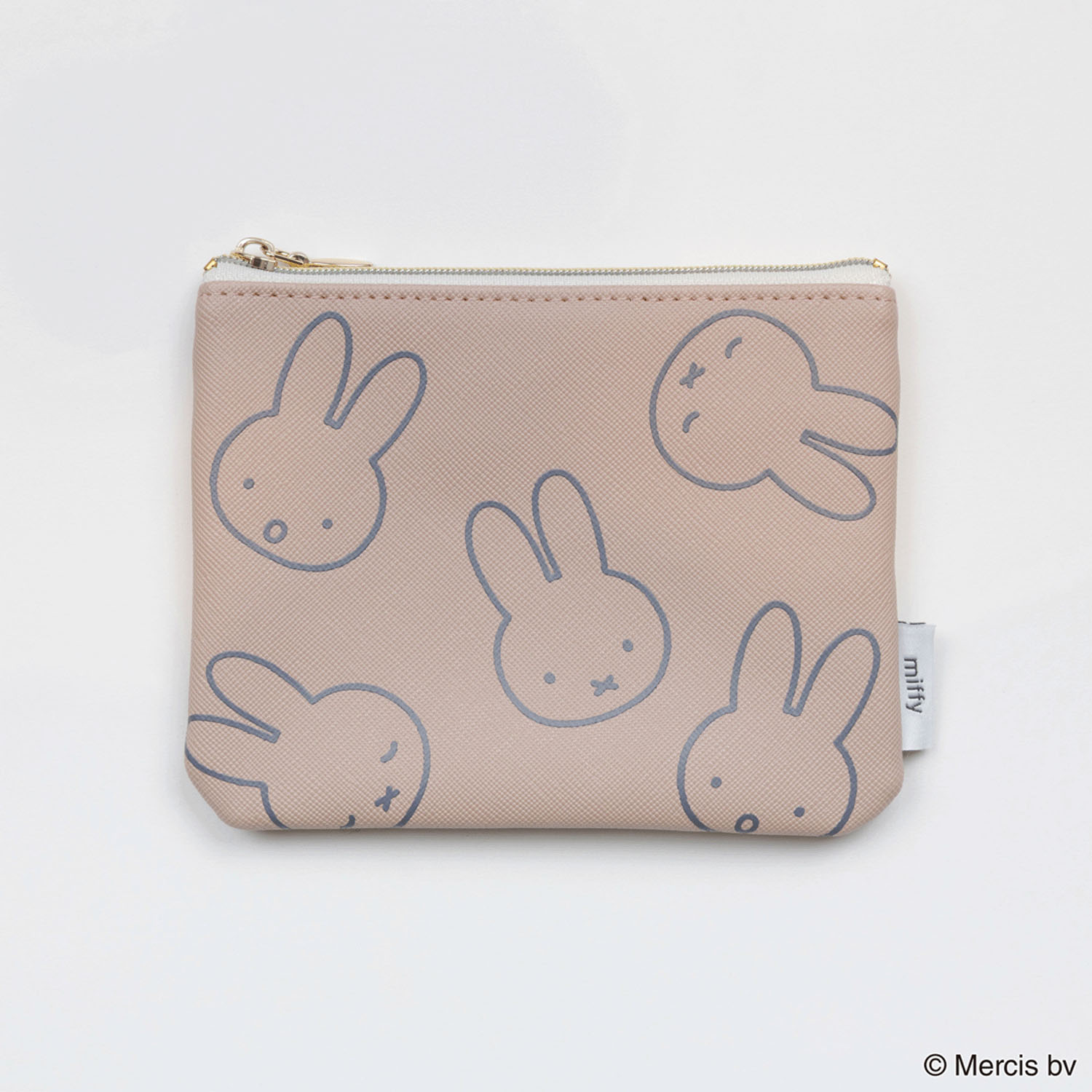 miffy LARGE MOTIF ミニフラットポーチ ピンク