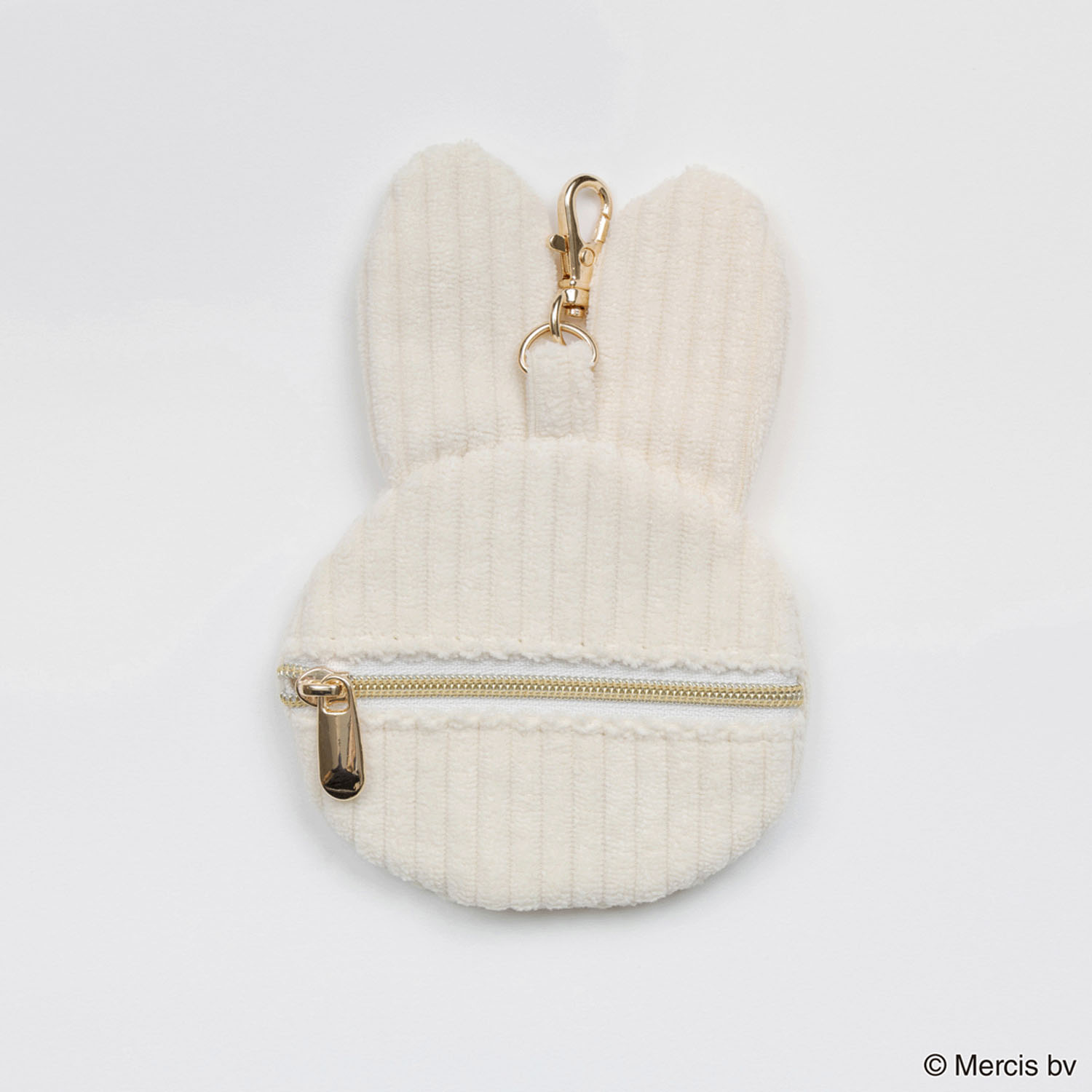 miffy コーデュロイ ダイカットポーチ  アイボリー - 画像2