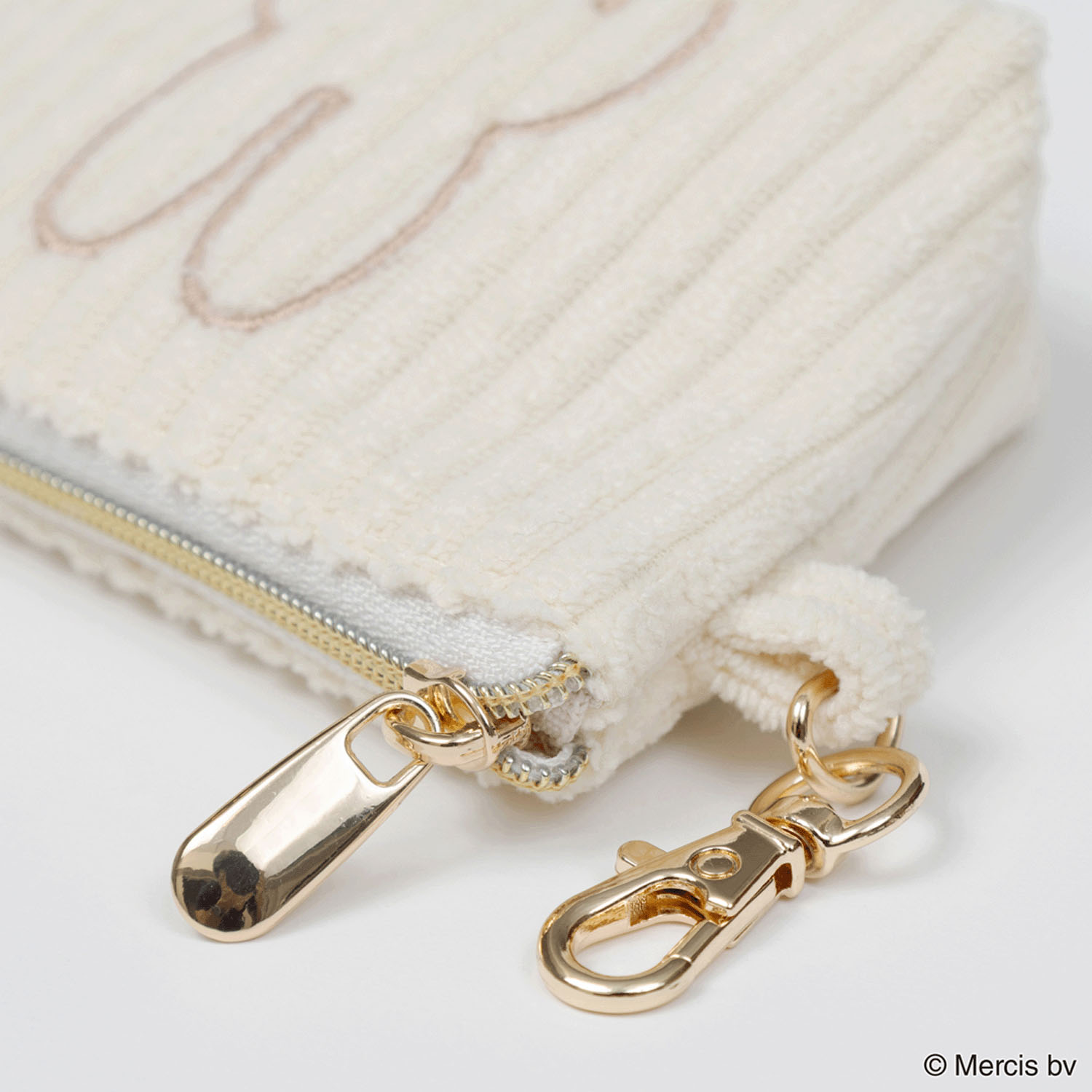 miffy コーデュロイ マイクロミニ台形ポーチ  アイボリー - 画像4