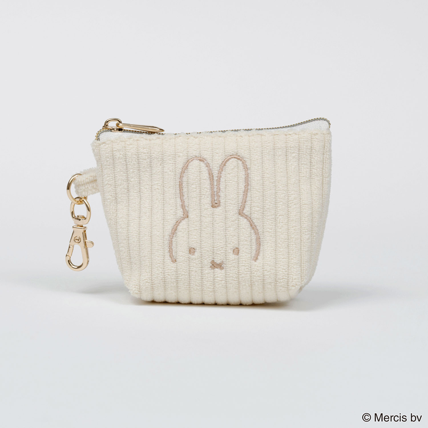 miffy コーデュロイ マイクロミニ台形ポーチ  アイボリー - 画像1