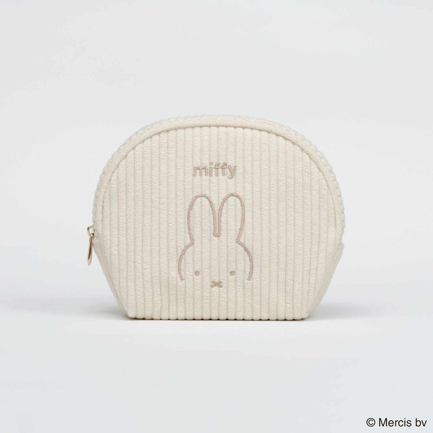 miffy コーデュロイ シェルポーチ  アイボリー - 画像1