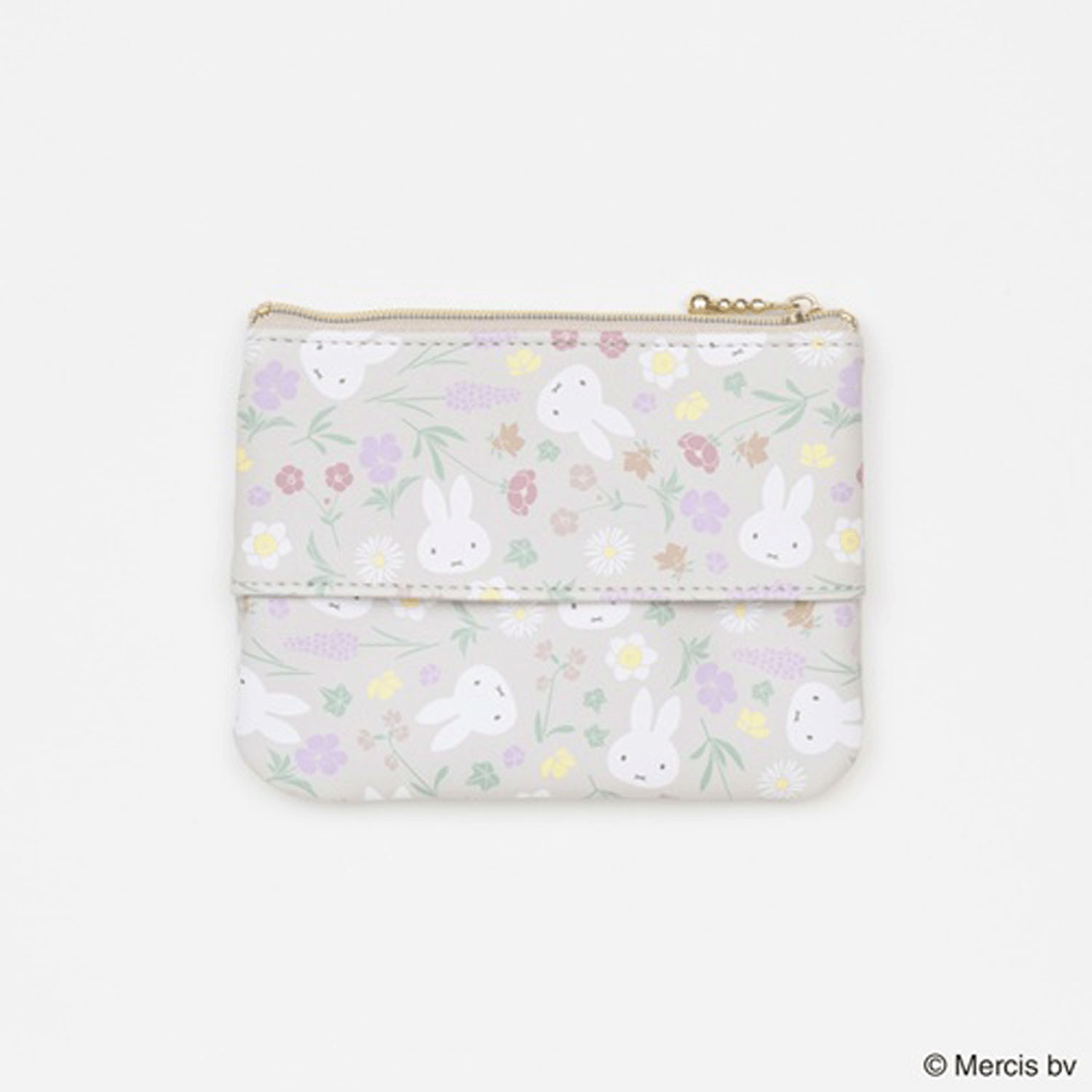 ミッフィー フローラルパターン ティッシュポーチ ベージュ - 画像2