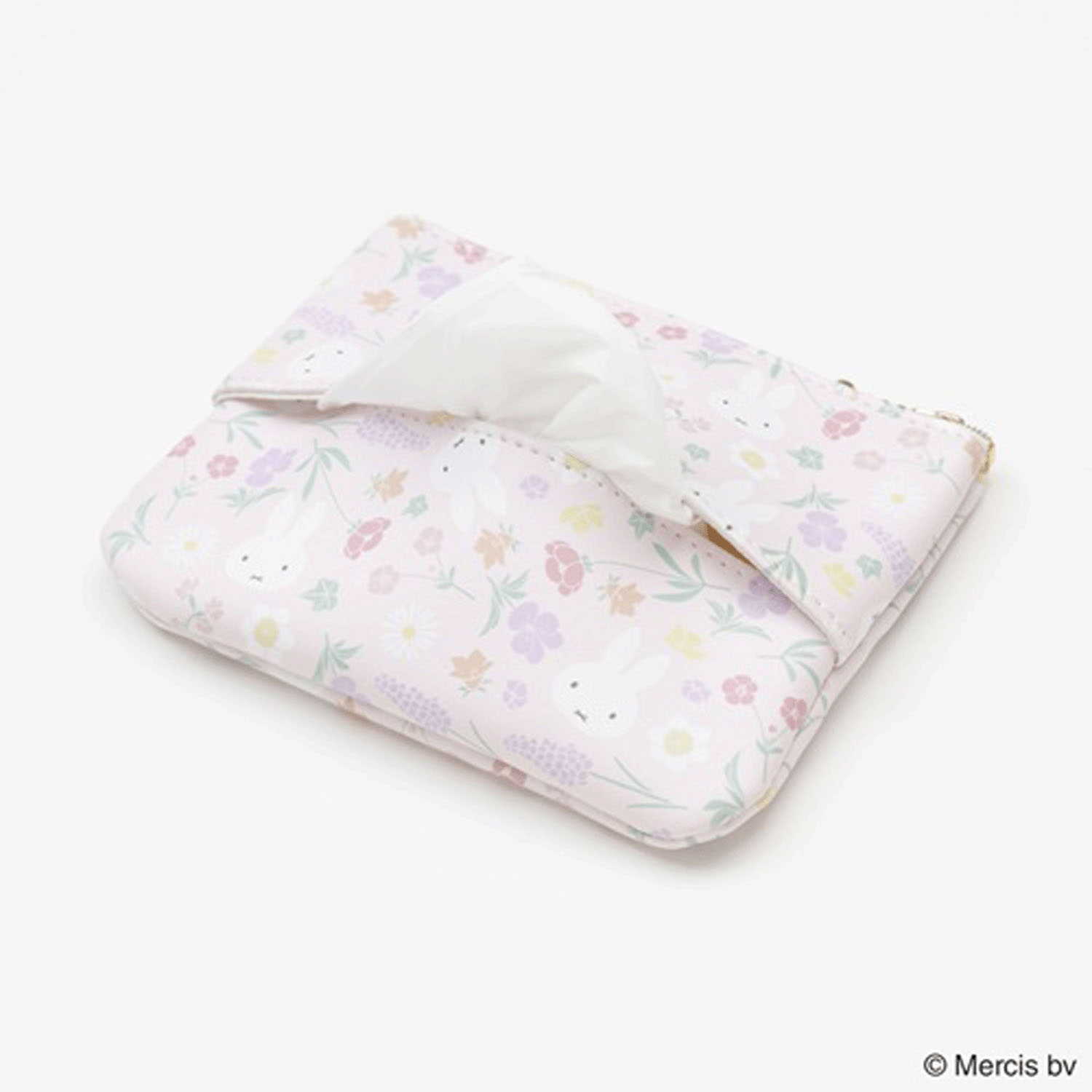 ミッフィー フローラルパターン ティッシュポーチ ピンク - 画像4