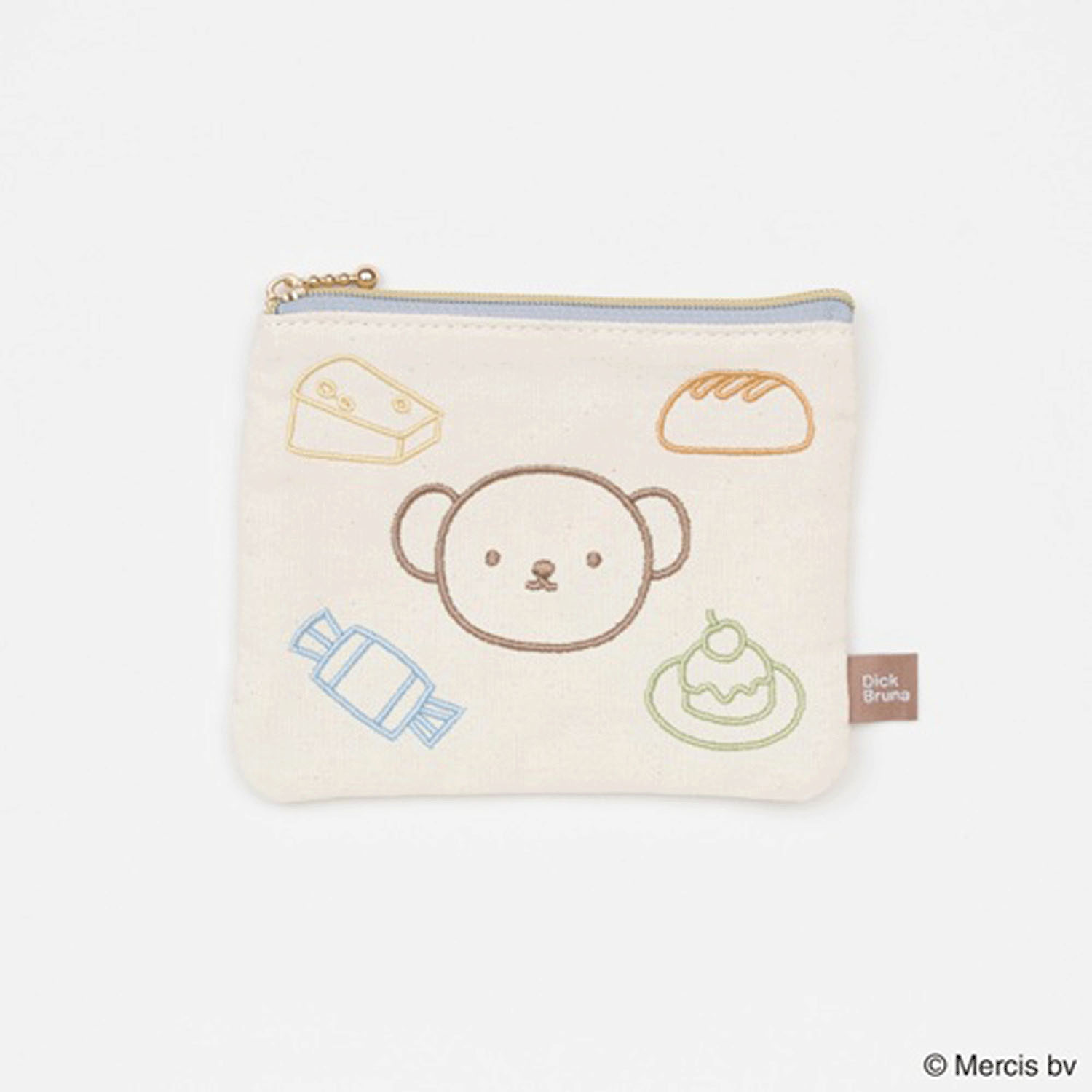 ブルーナ カラフルライン ミニフラットポーチ ボリス