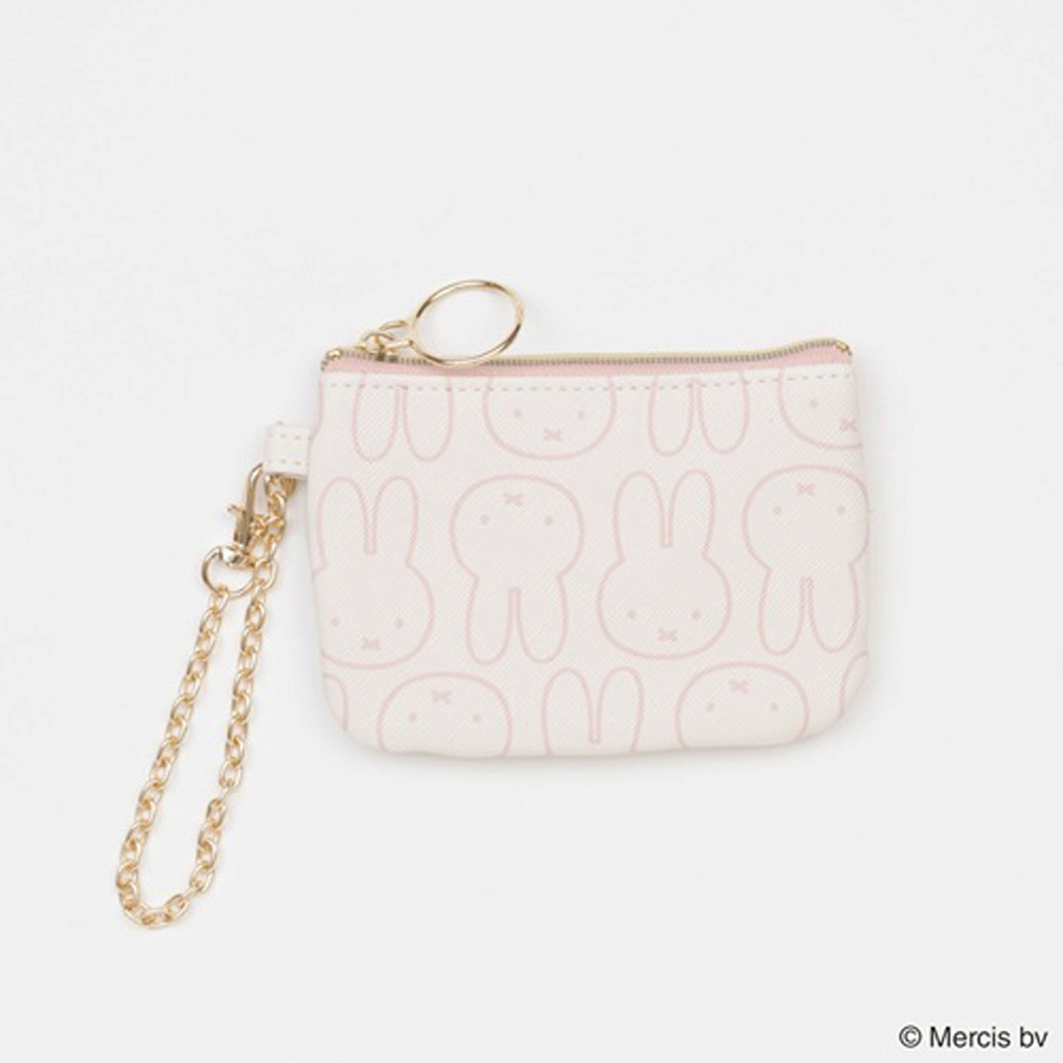 ミッフィー コイン＆パスケース フェイスモチーフ ピンク - 画像1