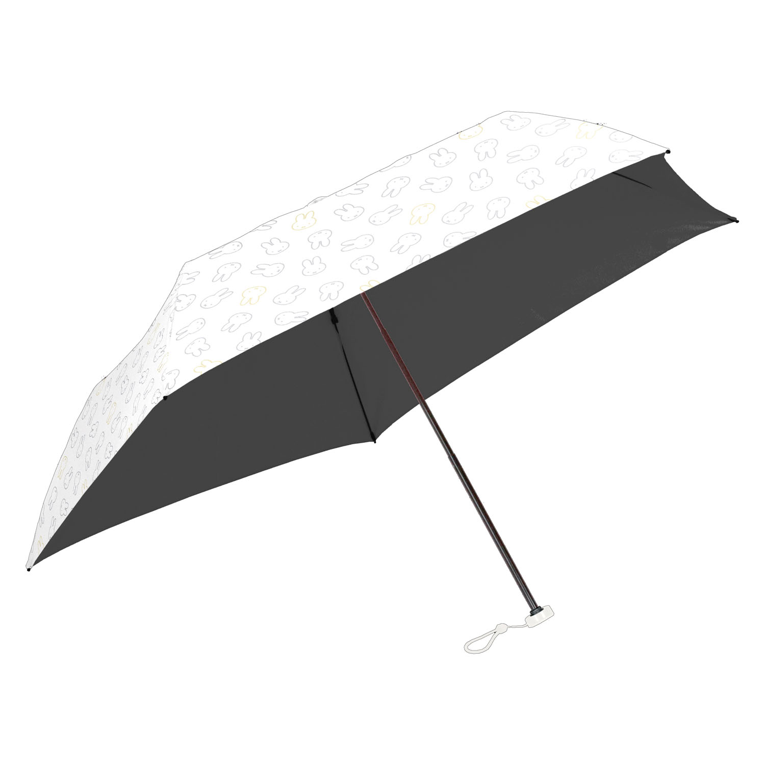 ミッフィー 晴雨兼用超軽量折りたたみ傘 フェイス柄 - 画像2