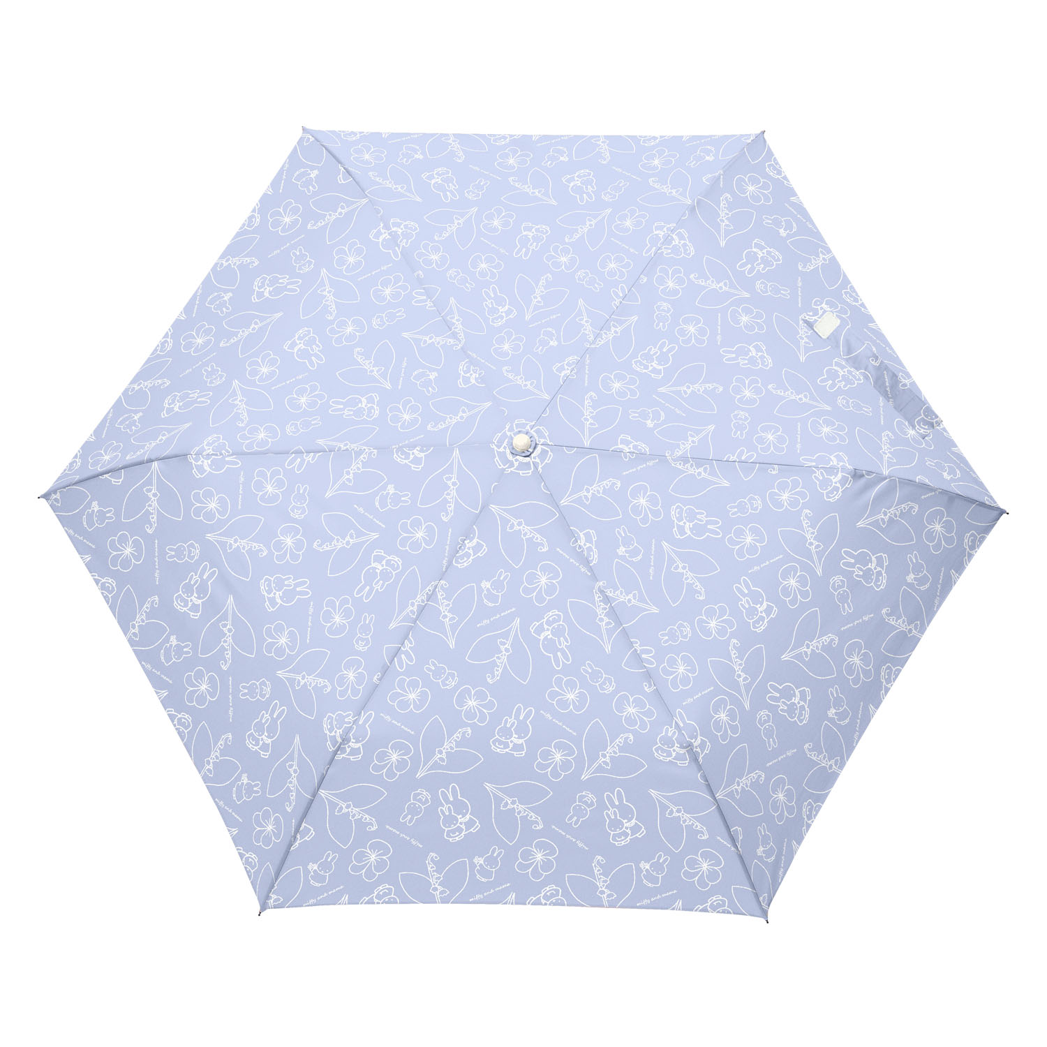 ミッフィー コンパクト折りたたみ傘 ミッフィーハンドル ミッフィーとママ柄 - 画像2