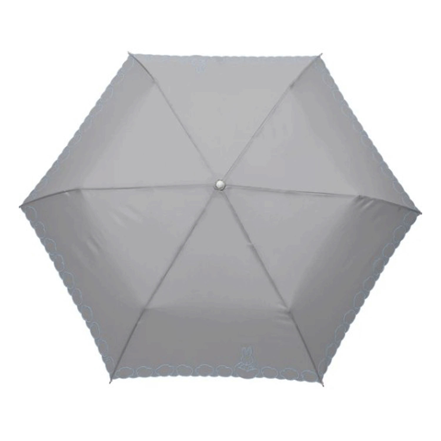 ミッフィー 1級遮光晴雨兼用コンパクト折傘 ミッフィーハンドル＆刺繍タイプ 刺繍  空 - 画像1