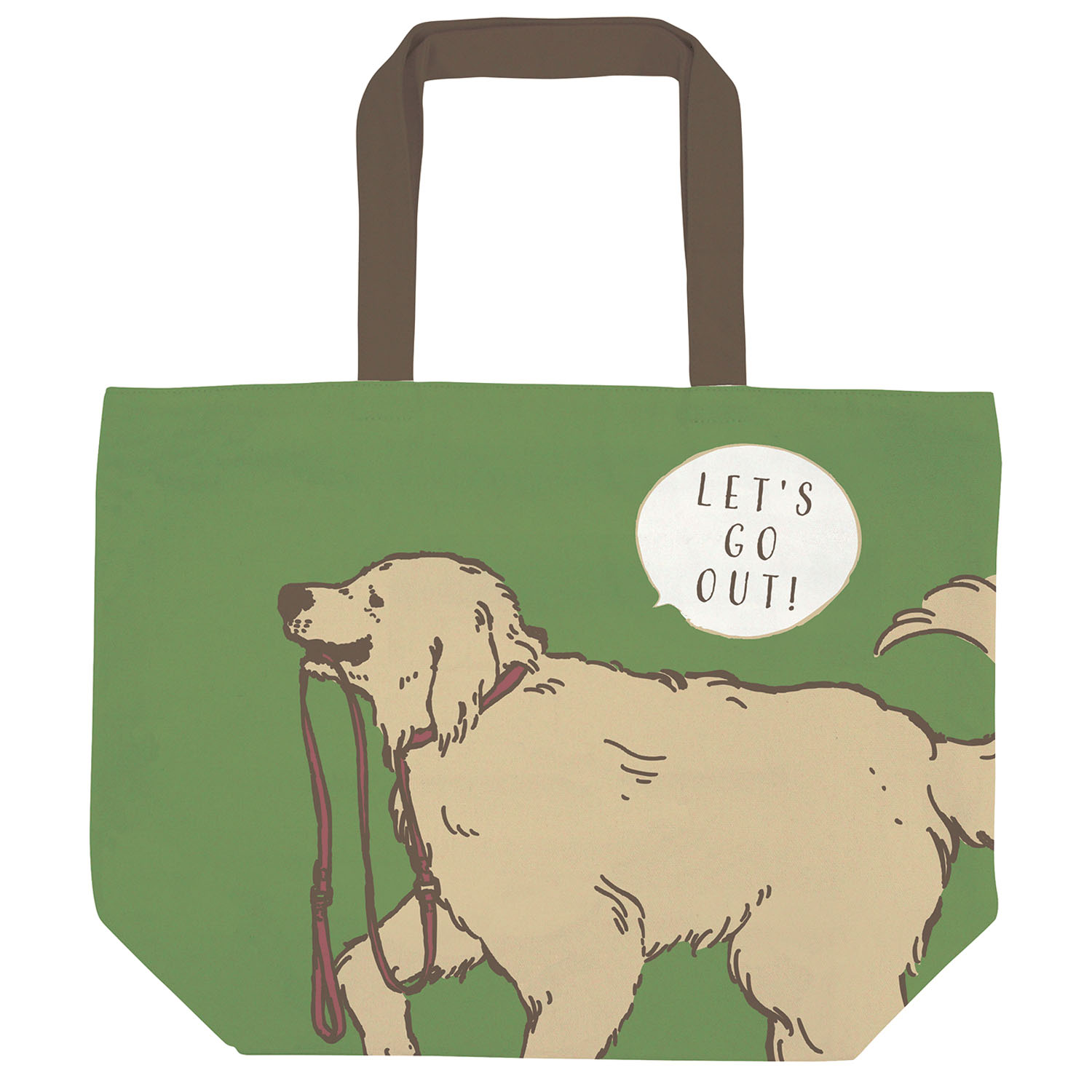 横型トートバッグ モモお散歩