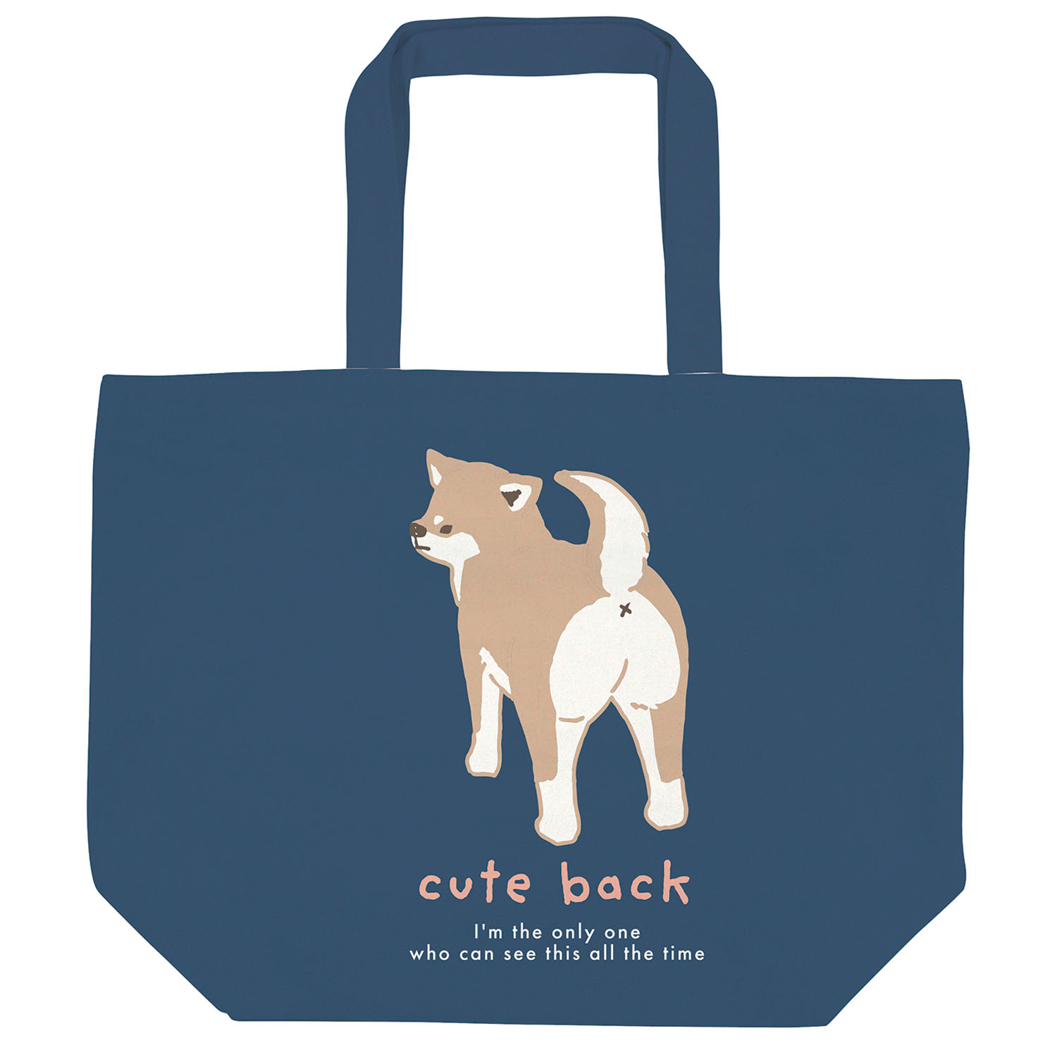 横型トートバッグ モカふりむき - 画像1