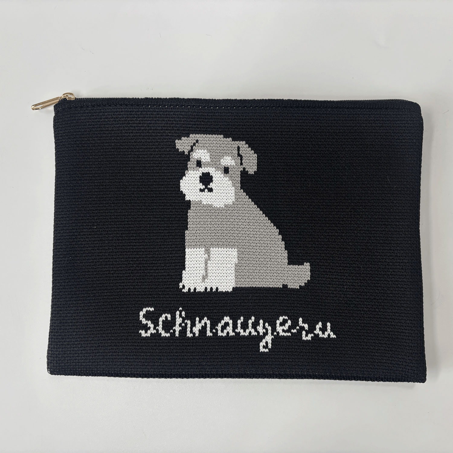 ニットポーチ シュナウザー ブラック - 画像1