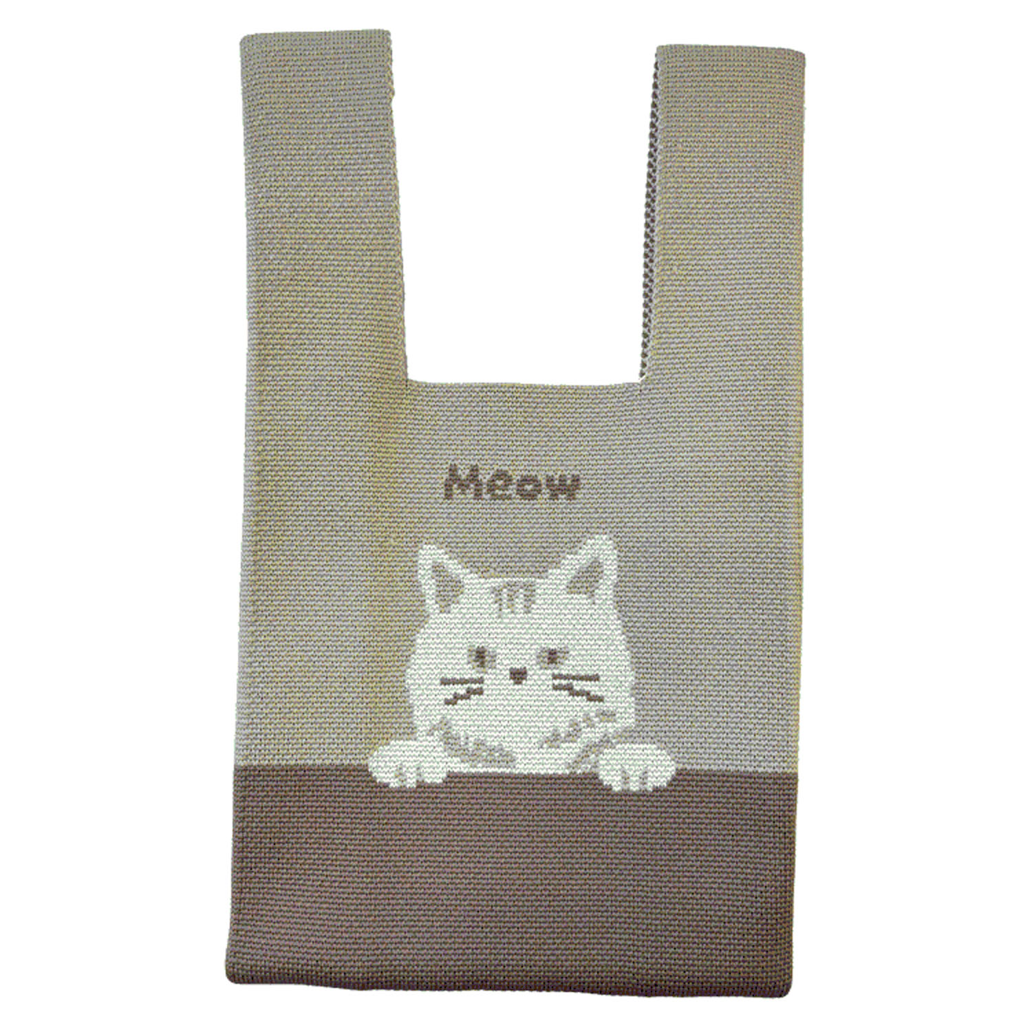 ニットバッグ ねこ - 画像1