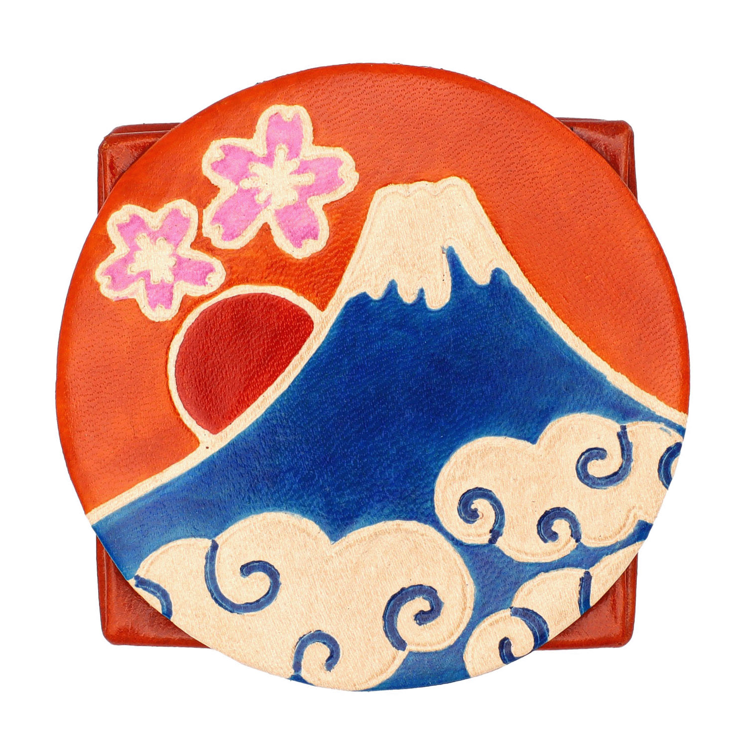 ヤンピーコインパース 日の出富士 オレンジ