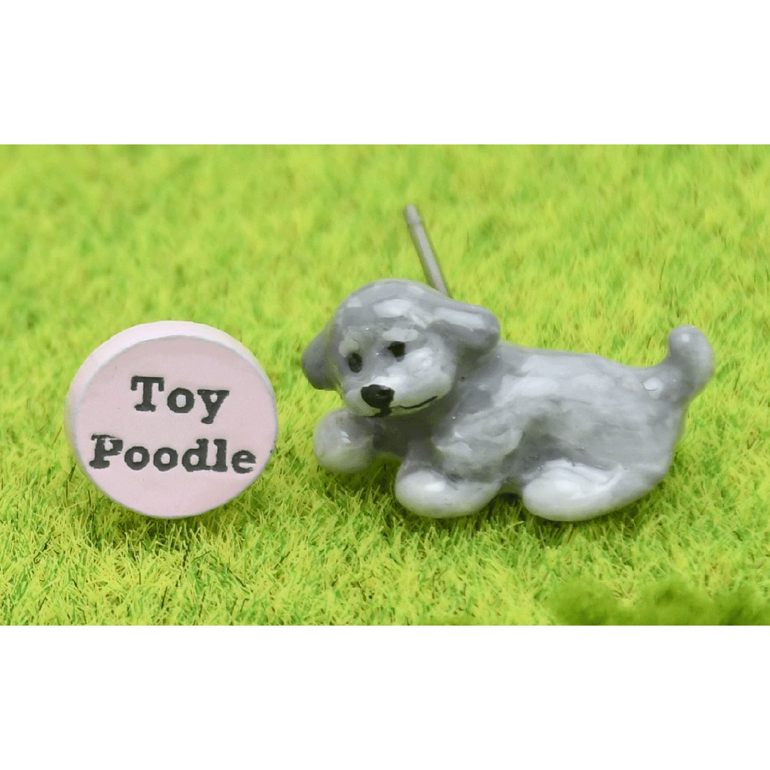 elioピアス トイプードル（グレー）