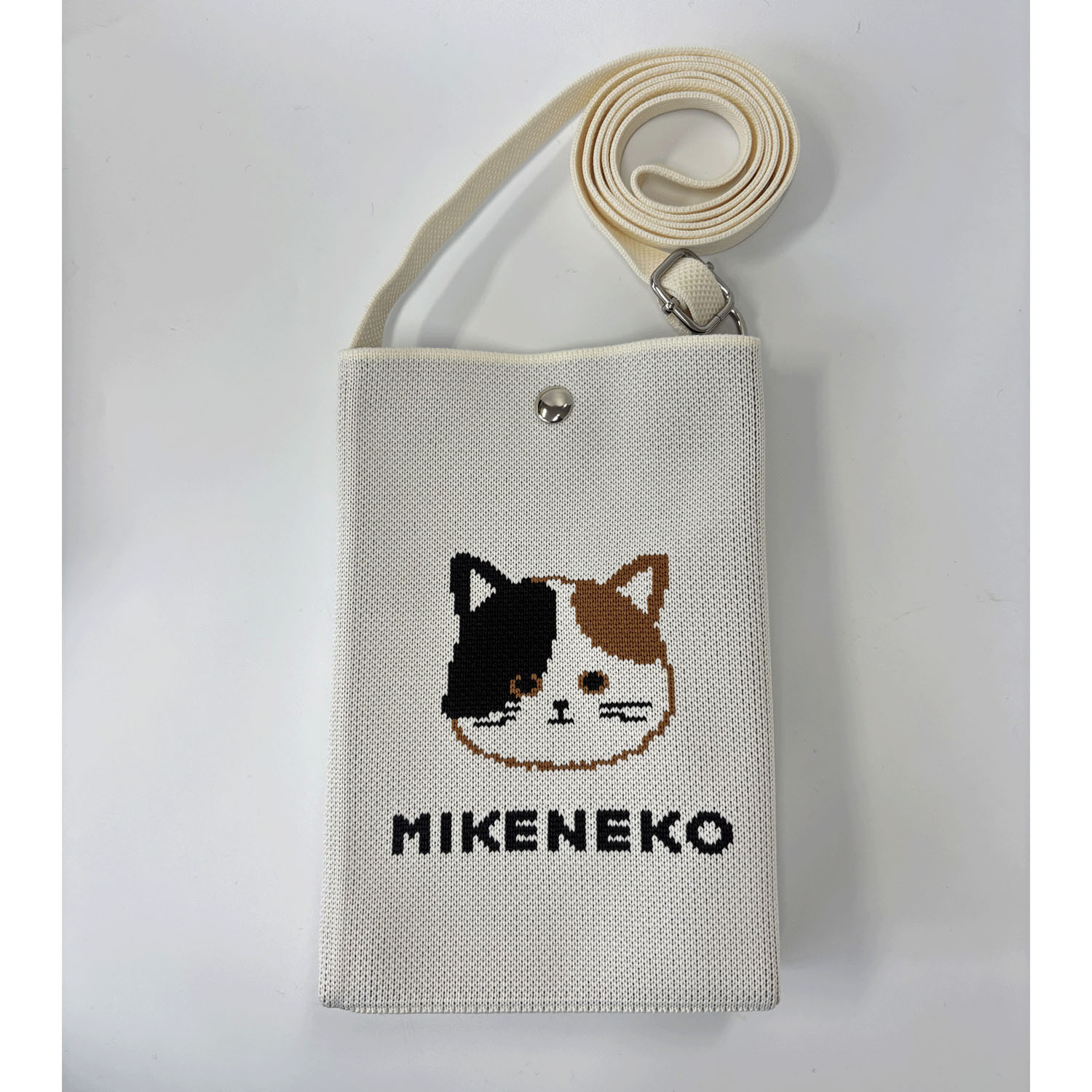 ニットショルダーバッグ ミケネコ - 画像1