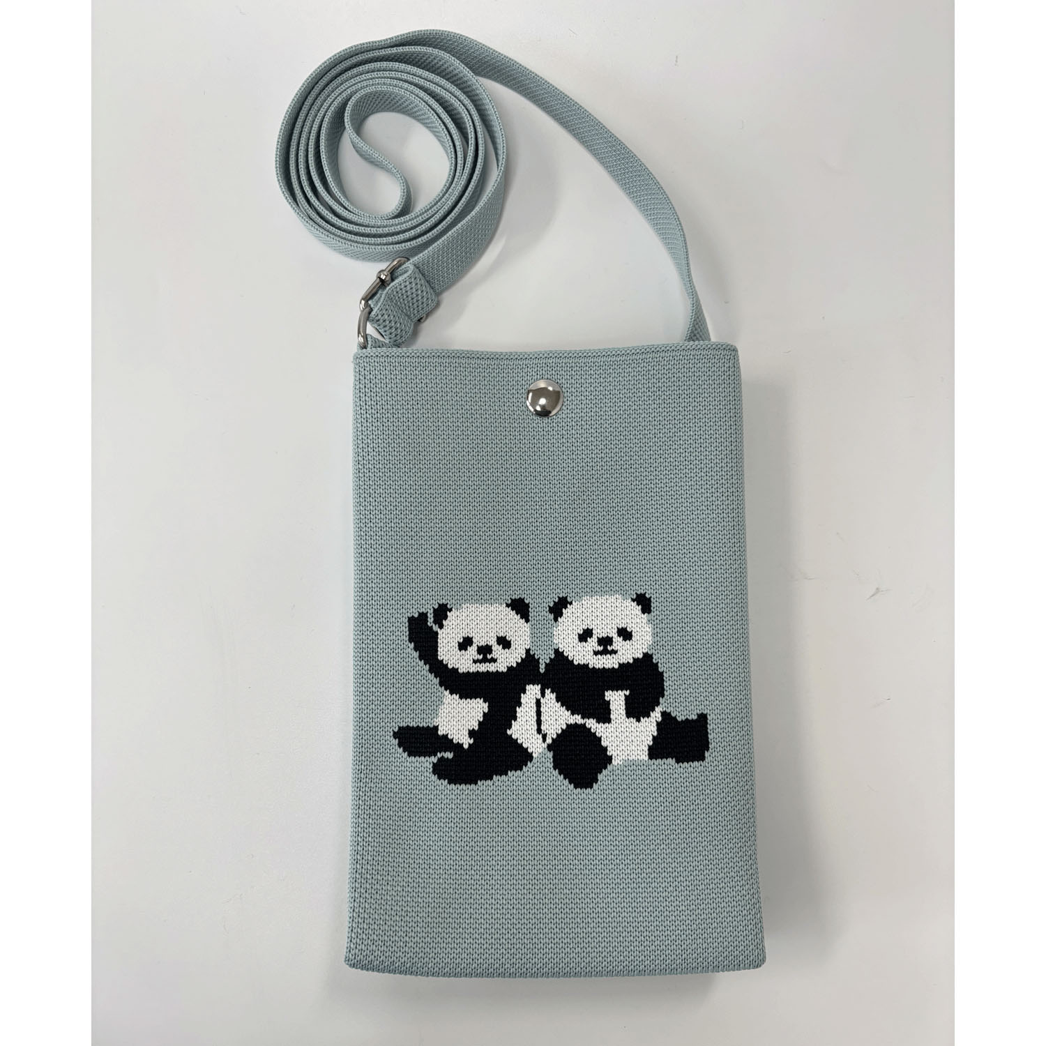 ニットショルダーバッグ 仲良しパンダ - 画像2