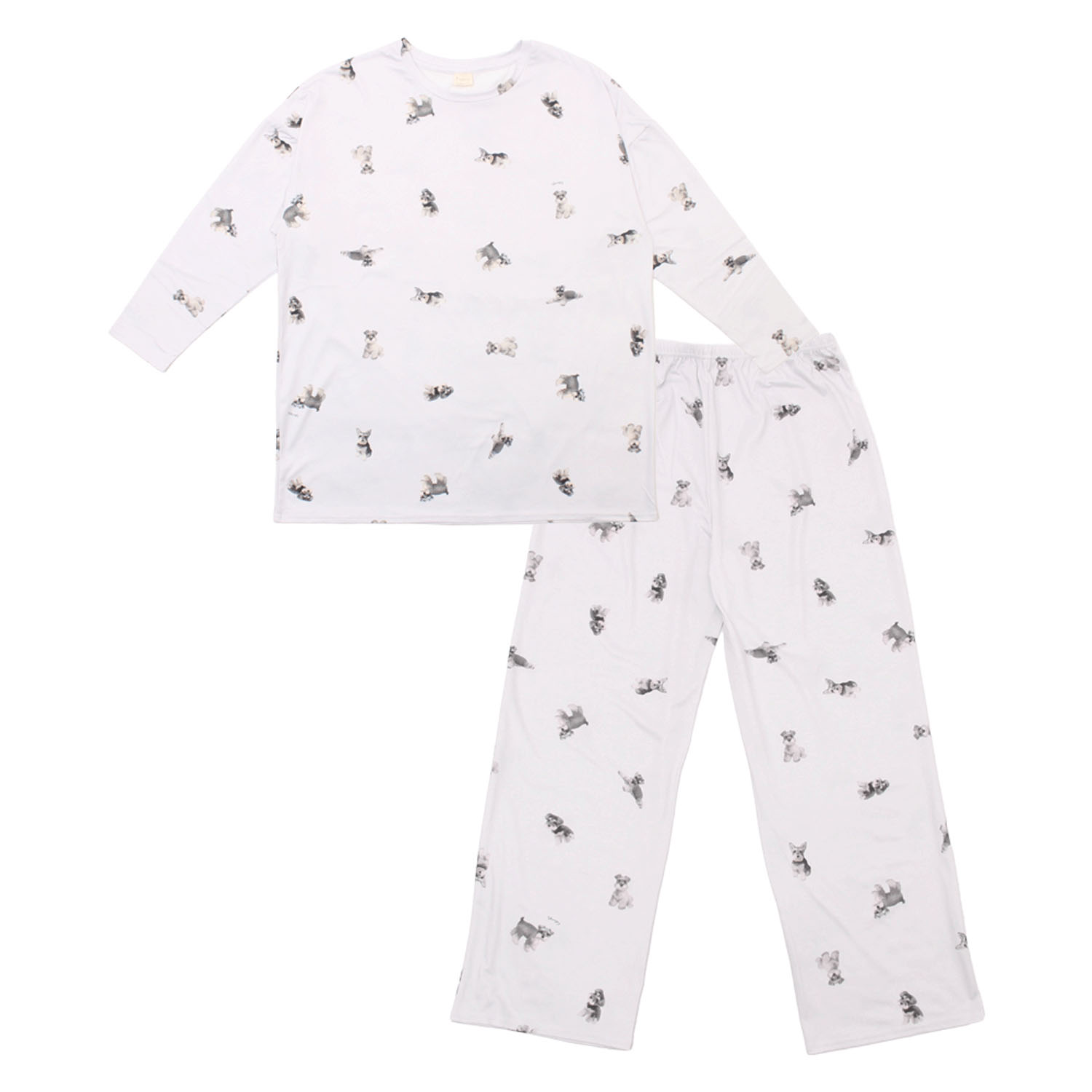 モチーフプリントルームセット天竺 シュナウザー - 画像1