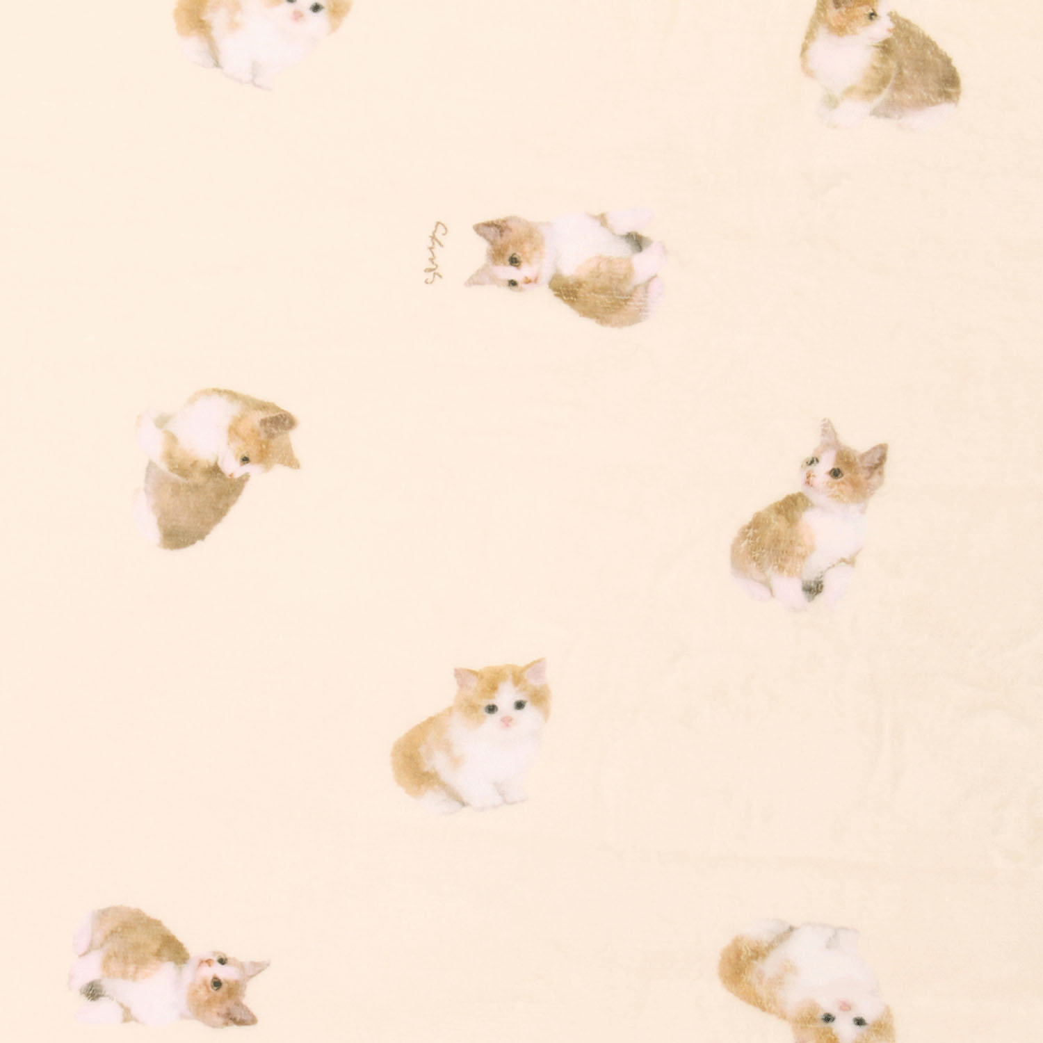 モチーフプリントルームセット天竺 ネコ - 画像2