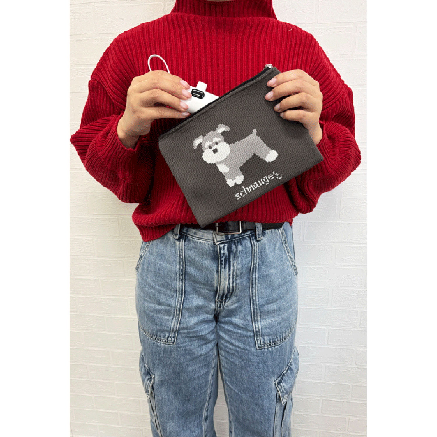 ニットポーチ シュナウザー - 画像3