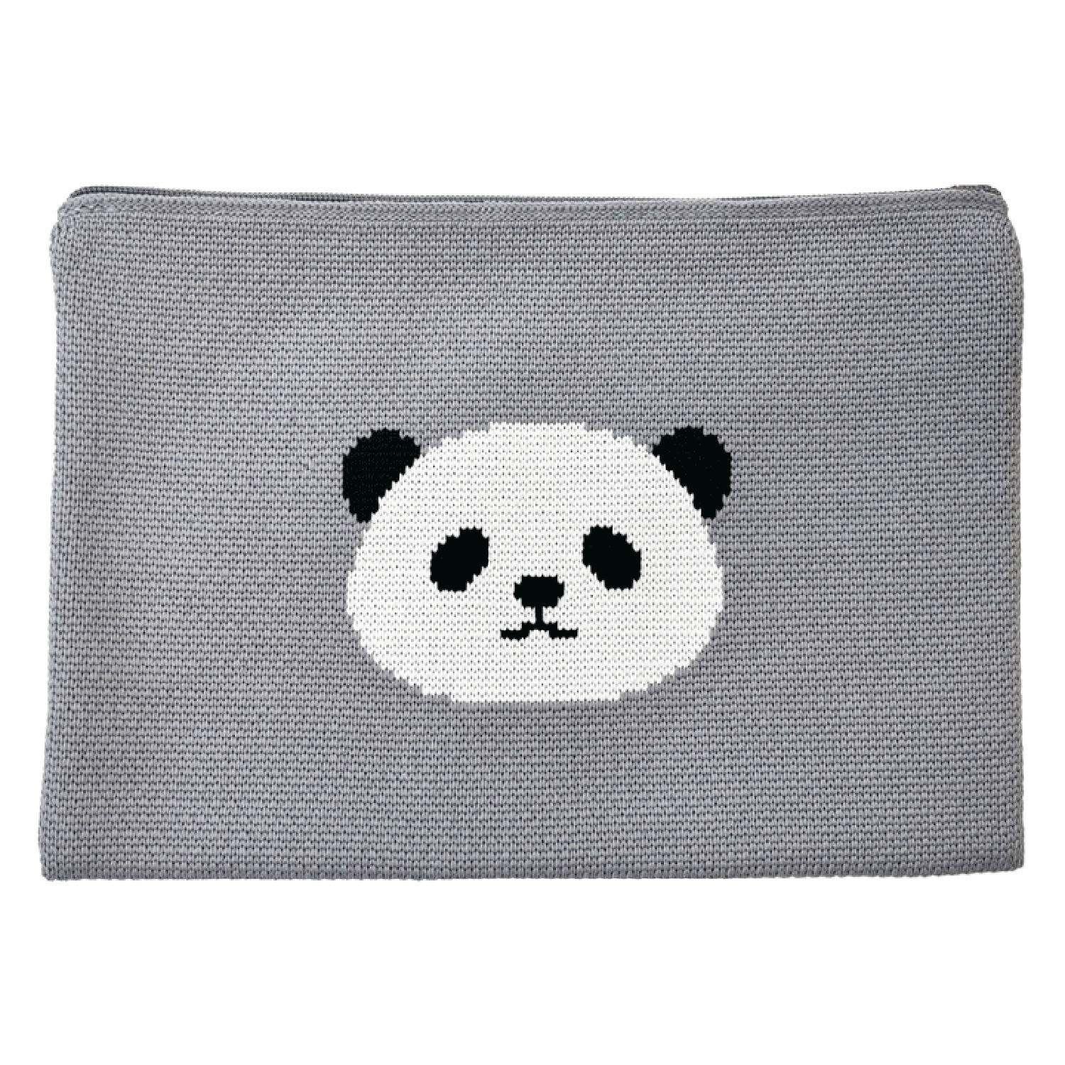 ニットポーチ パンダフェイス