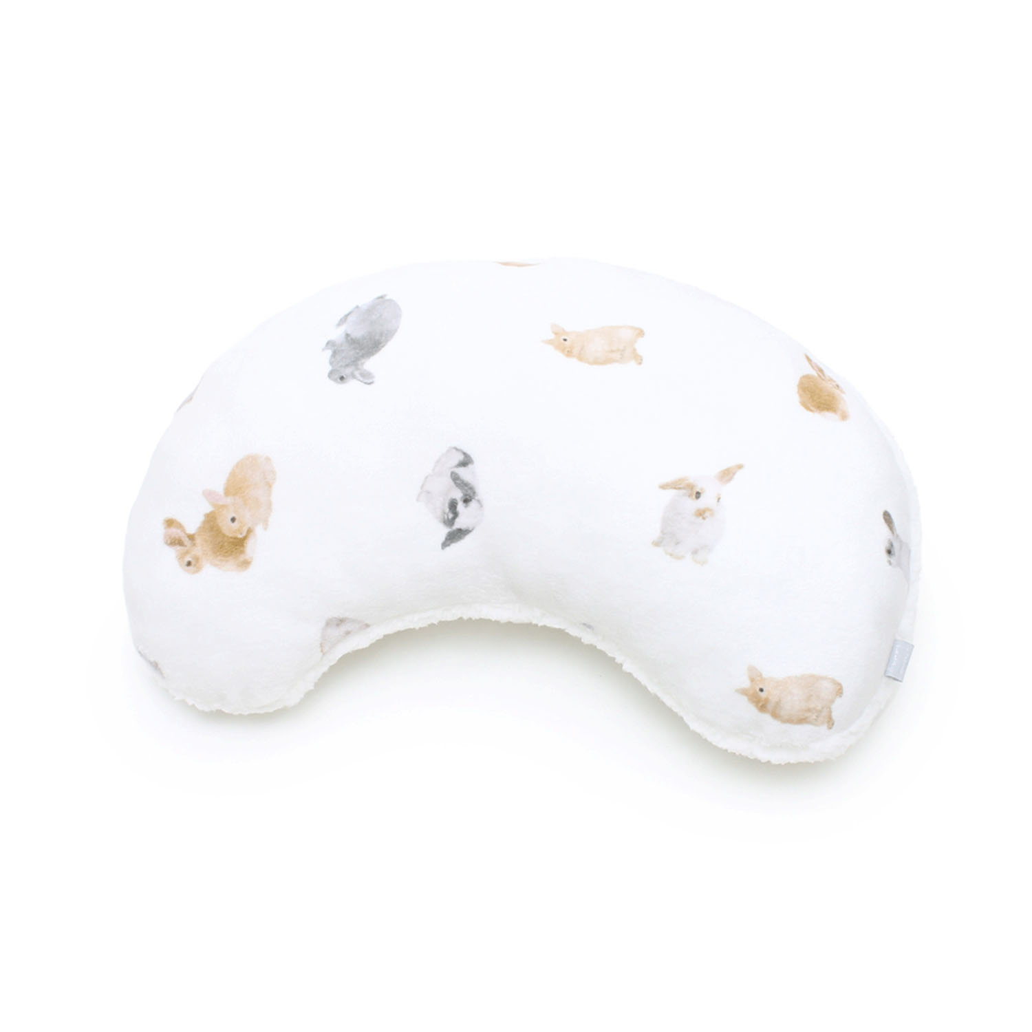 モチーフプリントカーブクッション ウサギ - 画像1