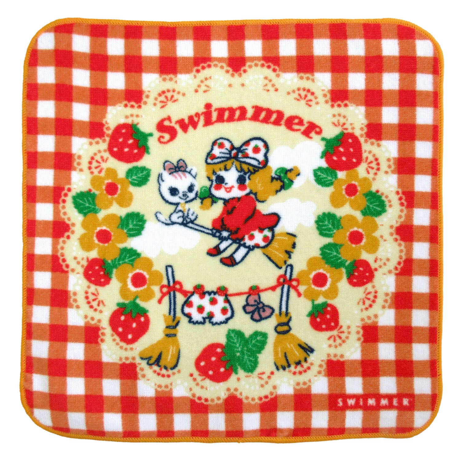 SWIMMER ミニタオル まじょっこいちごほうき - 画像1