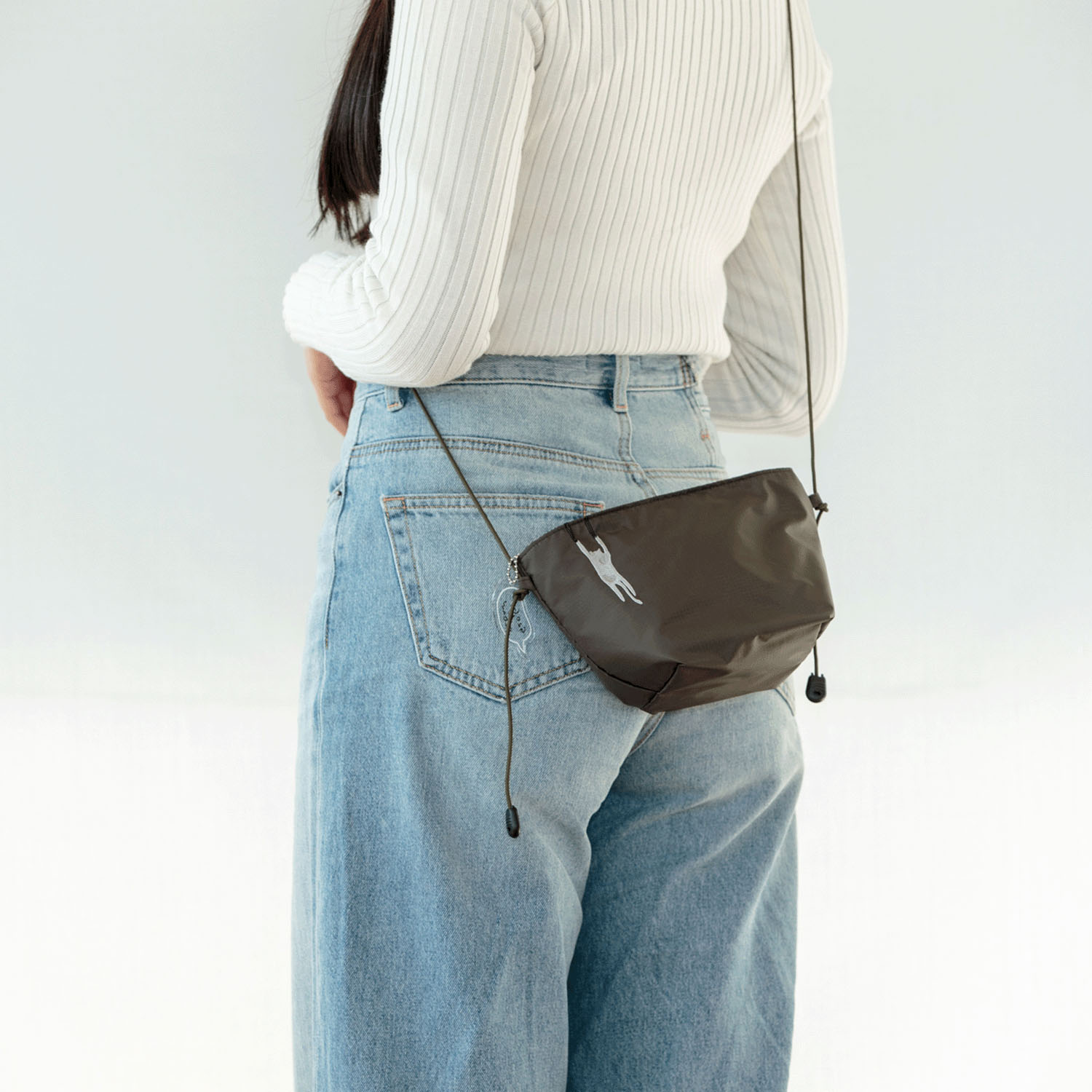 くせ強 ポシェット ダークブラウン - 画像3