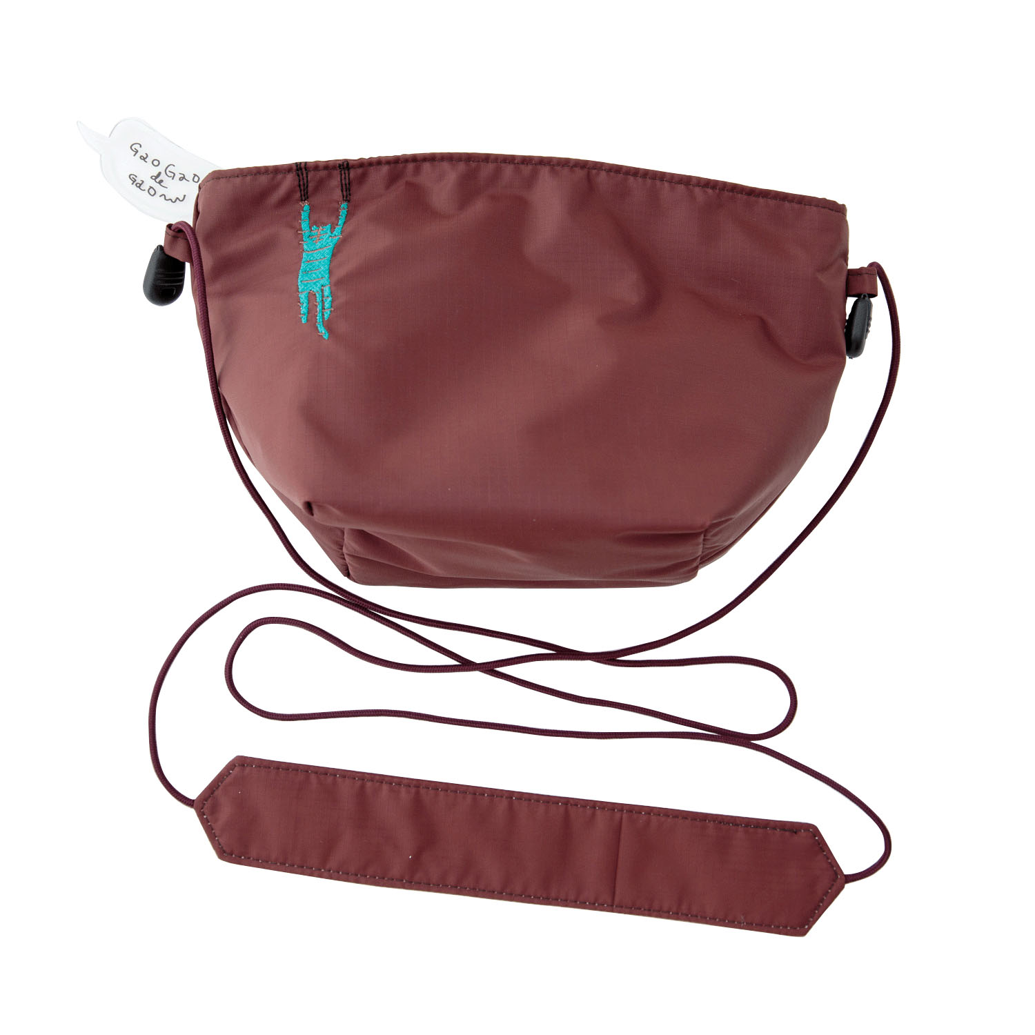 くせ強 ポシェット ワイン - 画像1