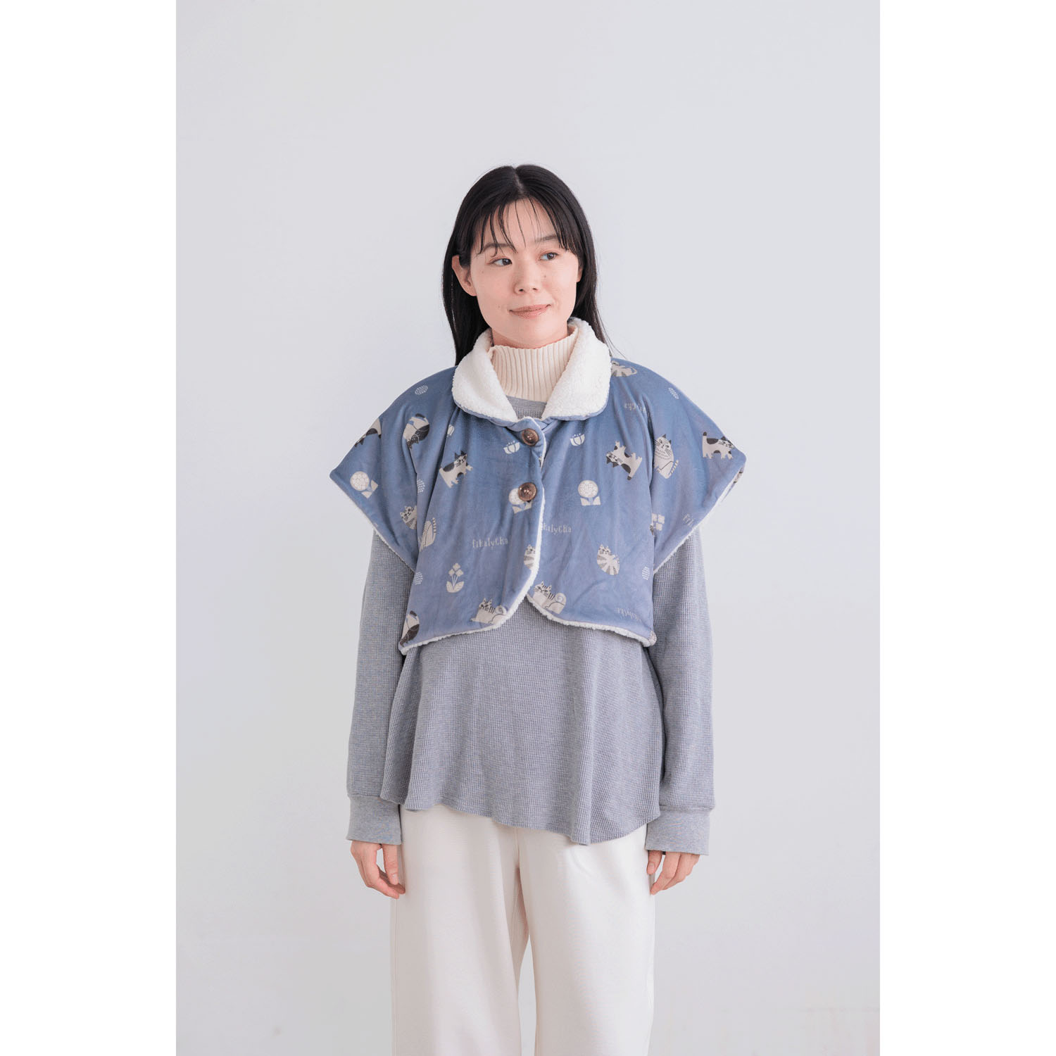 fikalycka フランネル 肩当て グレー - 画像3