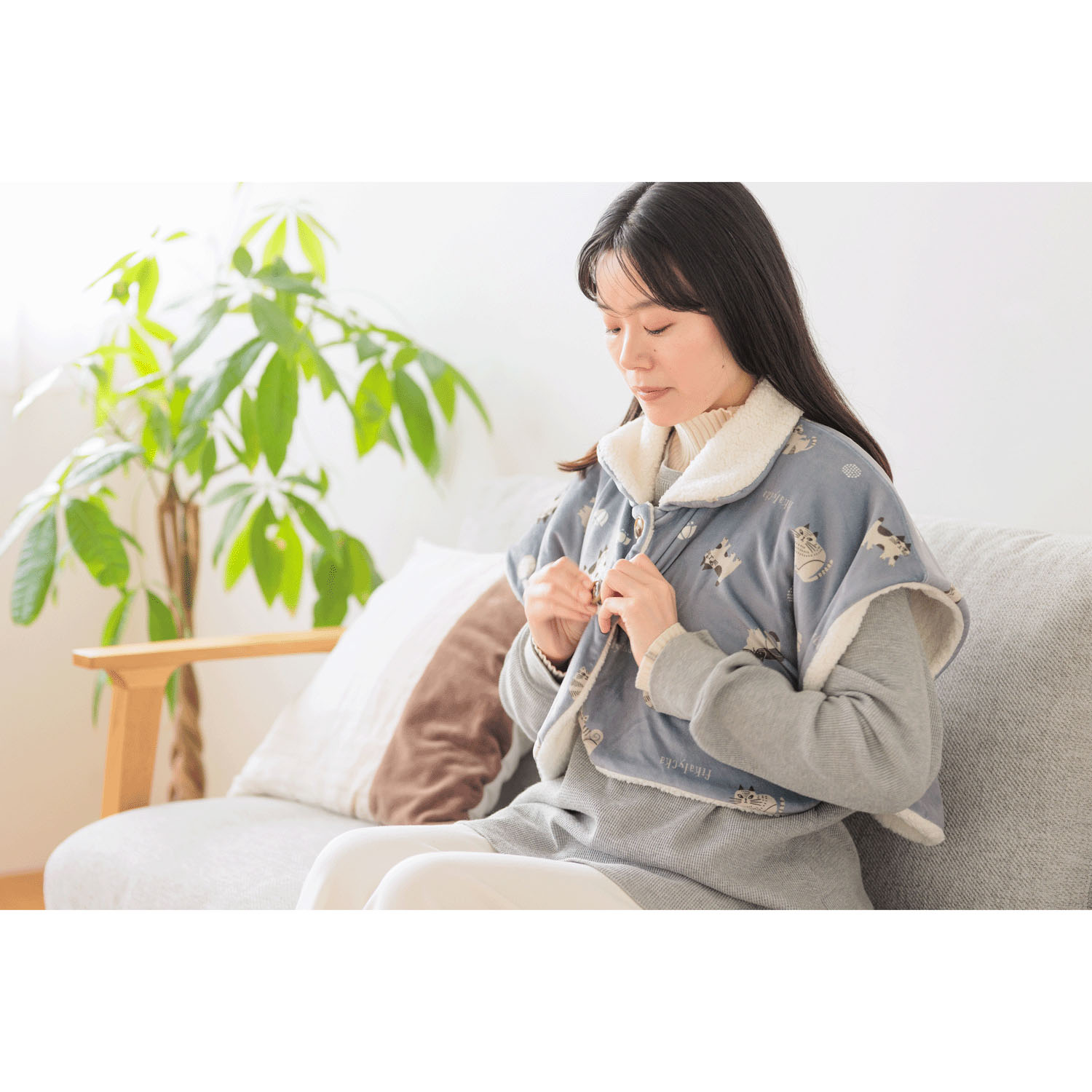 fikalycka フランネル 肩当て グレー - 画像7