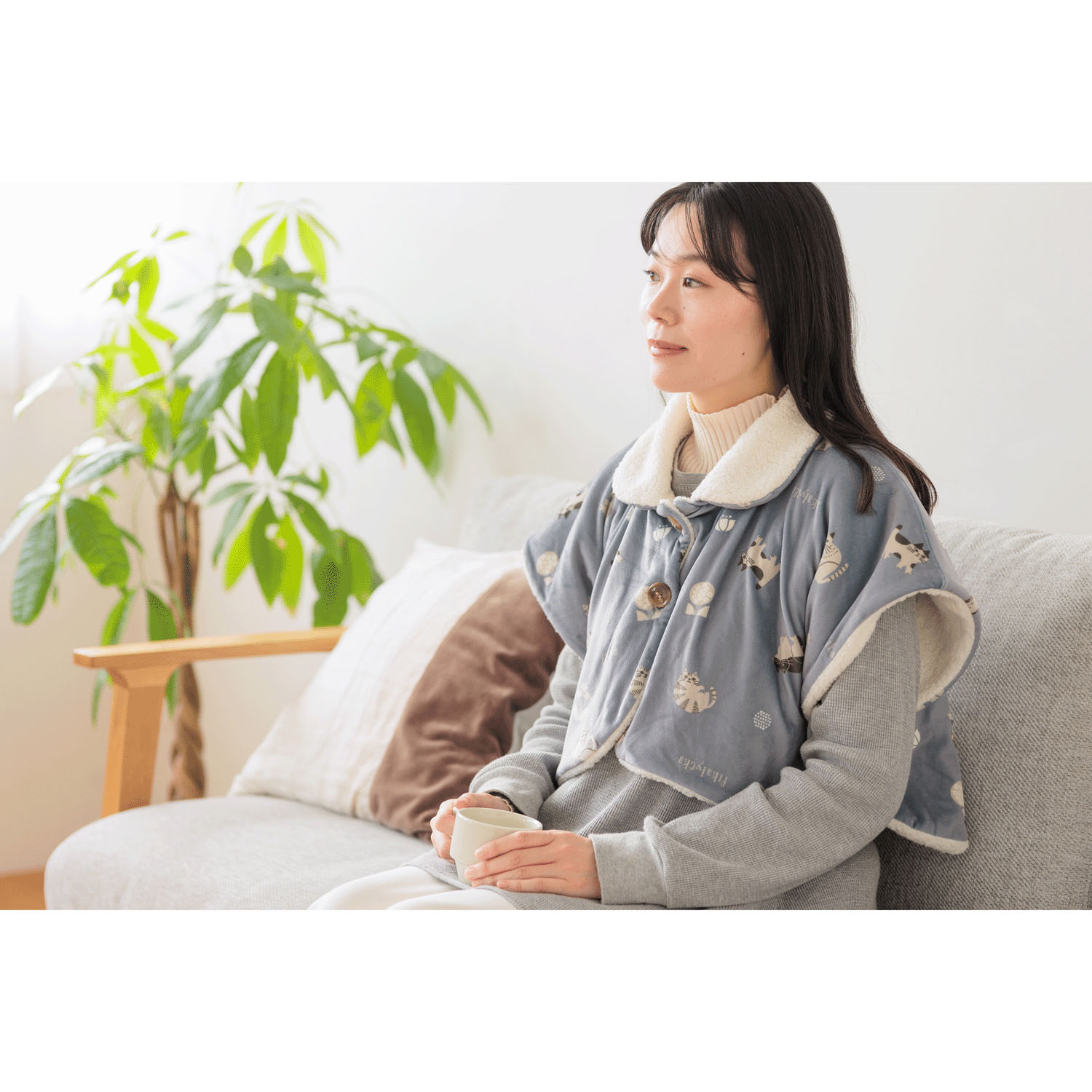 fikalycka フランネル 肩当て グレー - 画像8