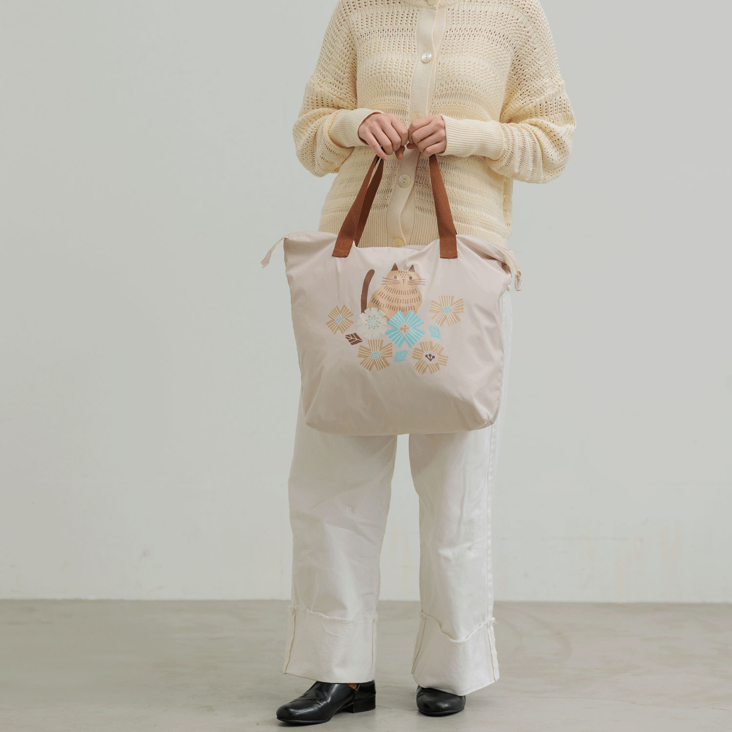 fikalycka ビッグトートバッグ ベージュ - 画像3