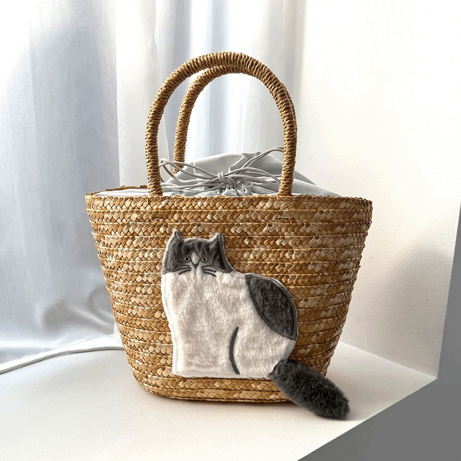 ファーリー かごバッグ ハチワレ