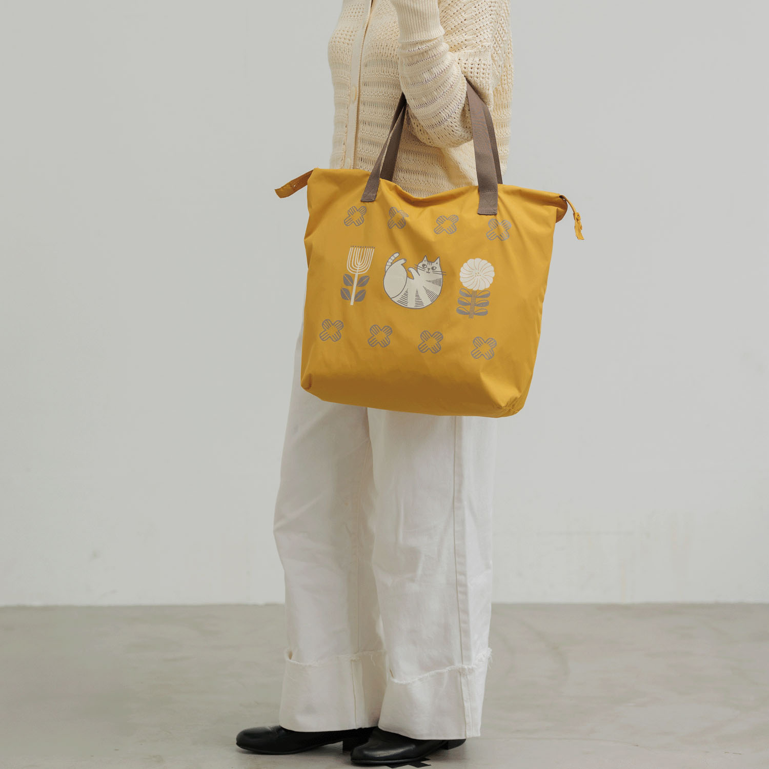 fikalycka ビッグトートバッグ イエロー - 画像7