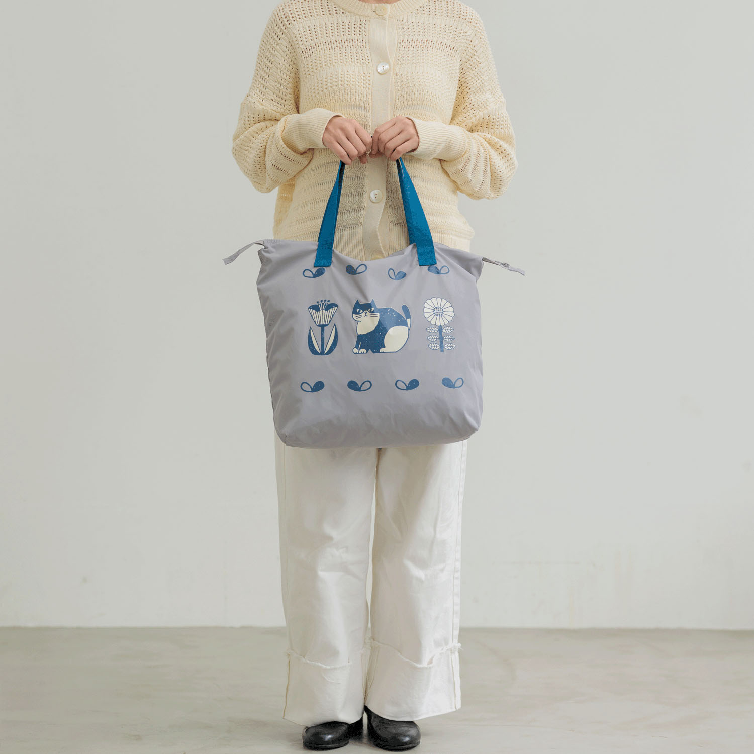 fikalycka ビッグトートバッグ グレー - 画像3