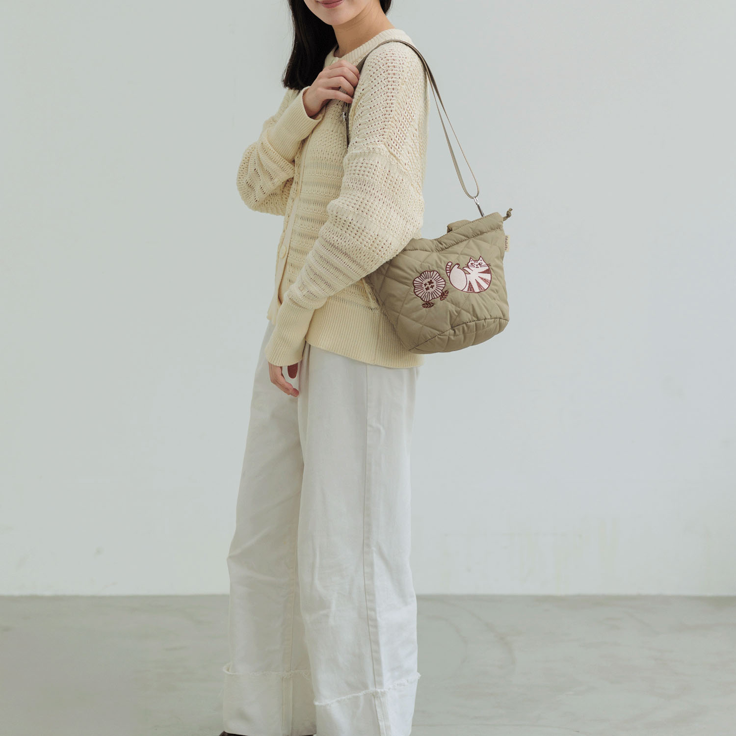 fikalycka 3wayキルティングトート カーキ - 画像2