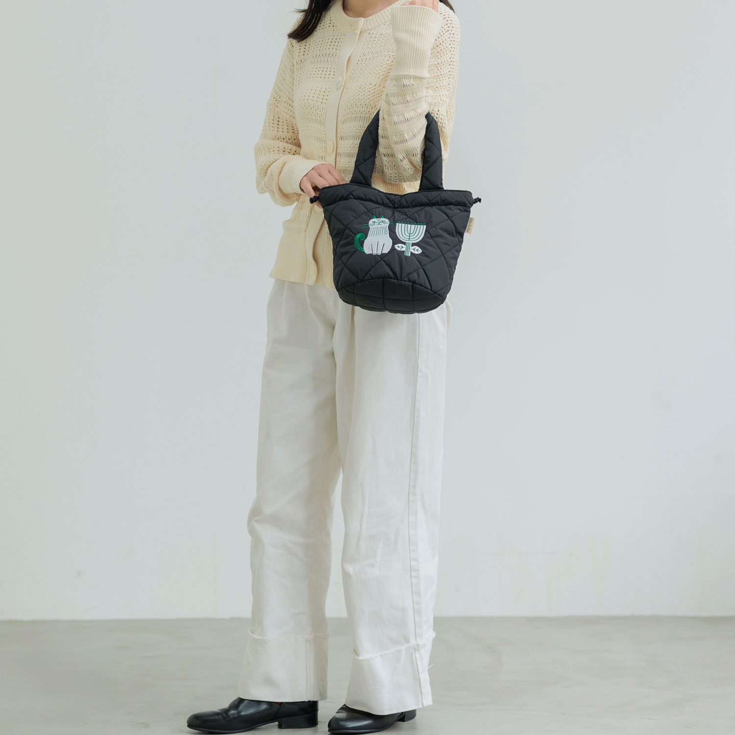 fikalycka 3wayキルティングトート ブラック - 画像4